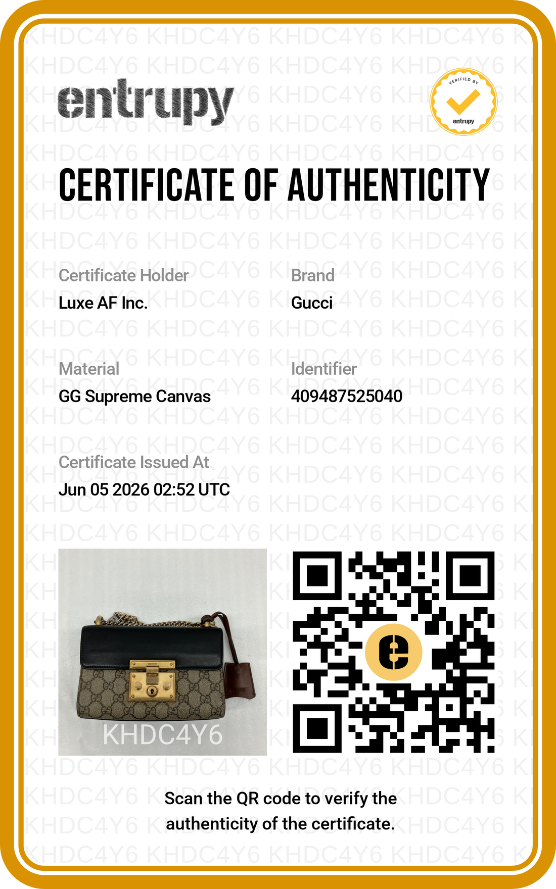 Gucci Padlock GG Canvas & Black Leather Shoulder Bag GG1228