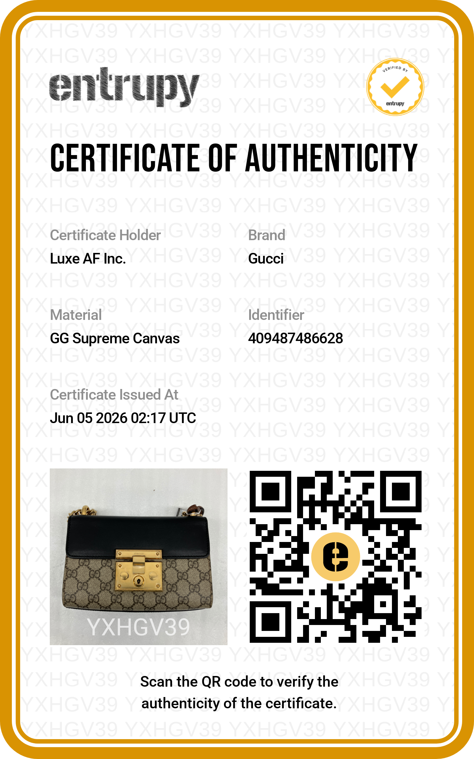 Gucci Padlock GG Canvas & Black Leather Shoulder Bag GG1225