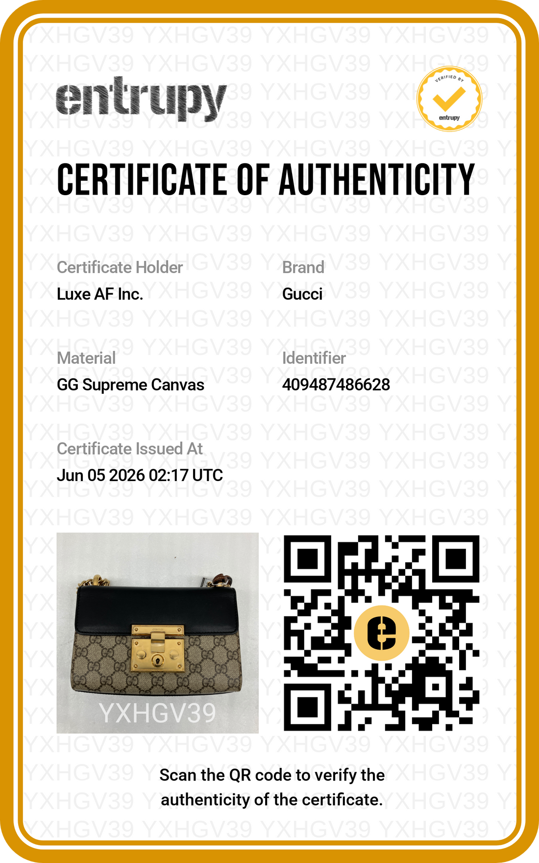 Gucci Padlock GG Canvas & Black Leather Shoulder Bag GG1225