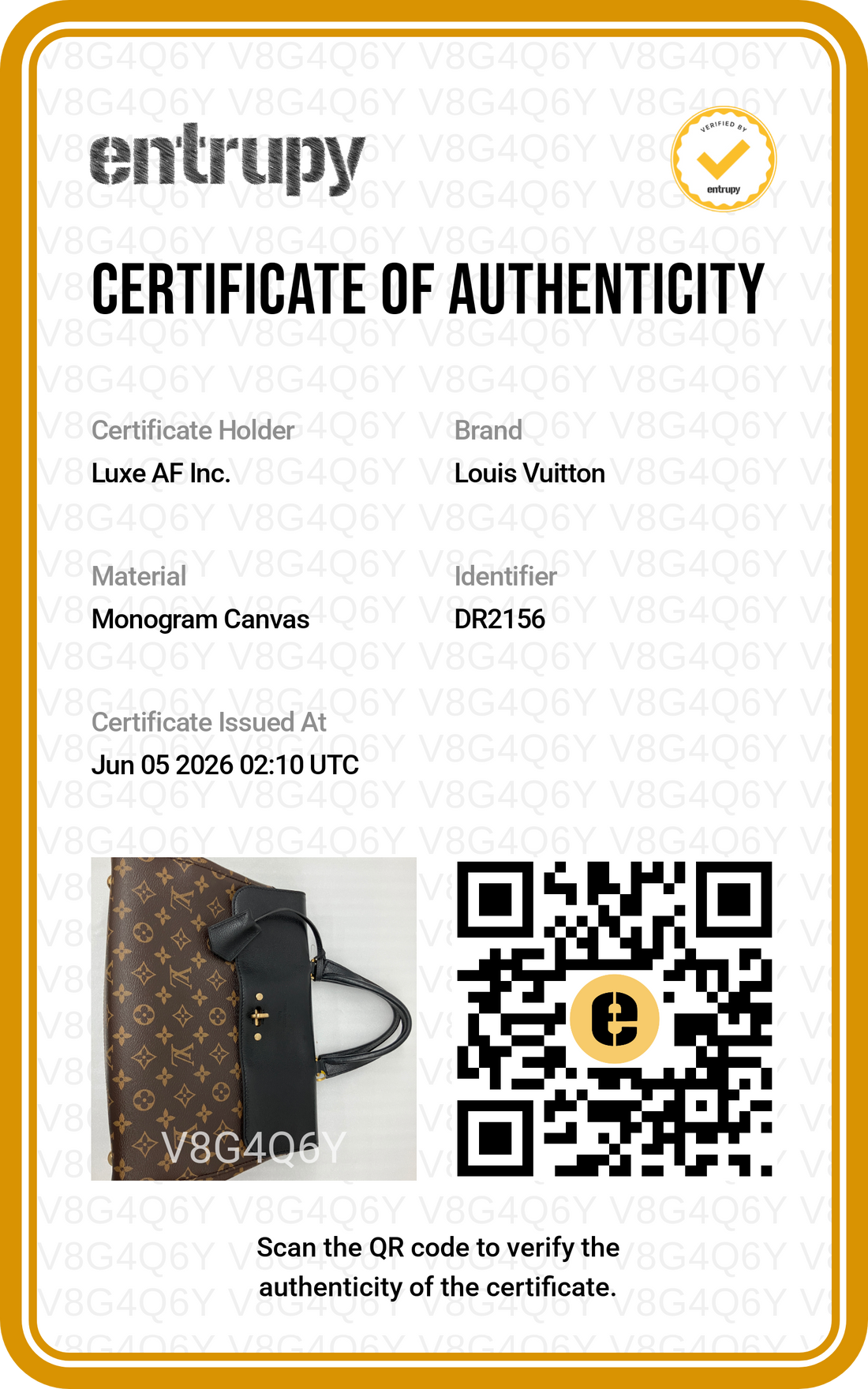 Louis Vuitton Venus Monogram Canvas & Black Leather Handle Bag LV2943