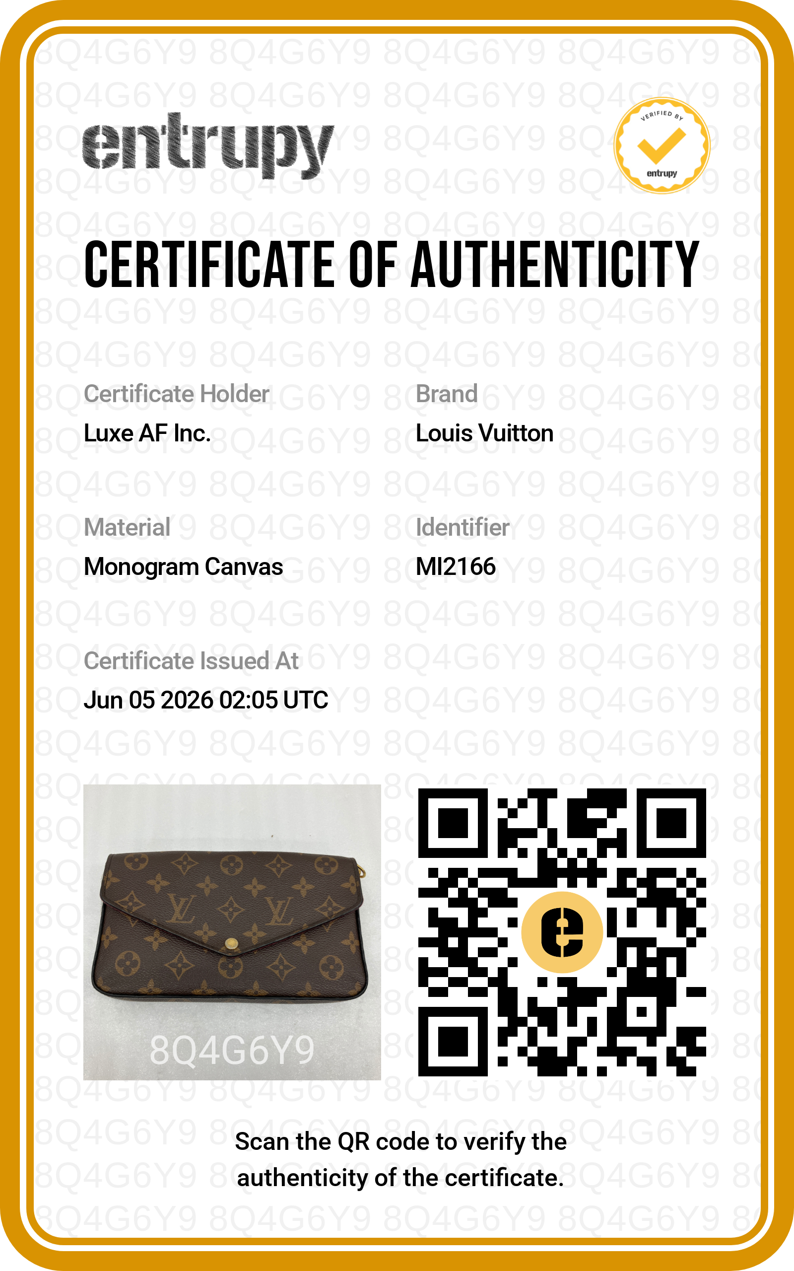 Louis Vuitton Brown Monogram Canvas Pochette Felicie LV2949