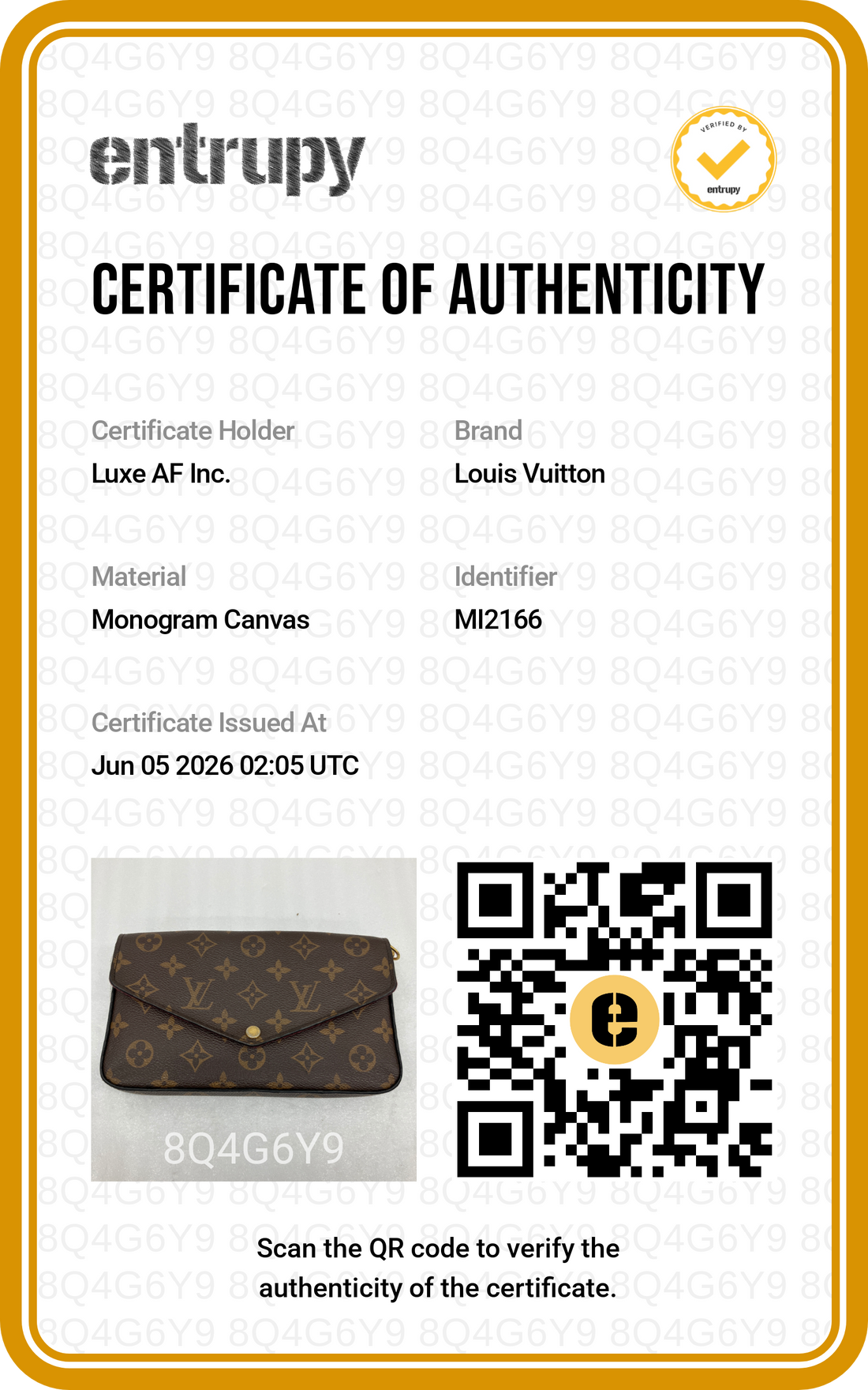 Louis Vuitton Brown Monogram Canvas Pochette Felicie LV2949