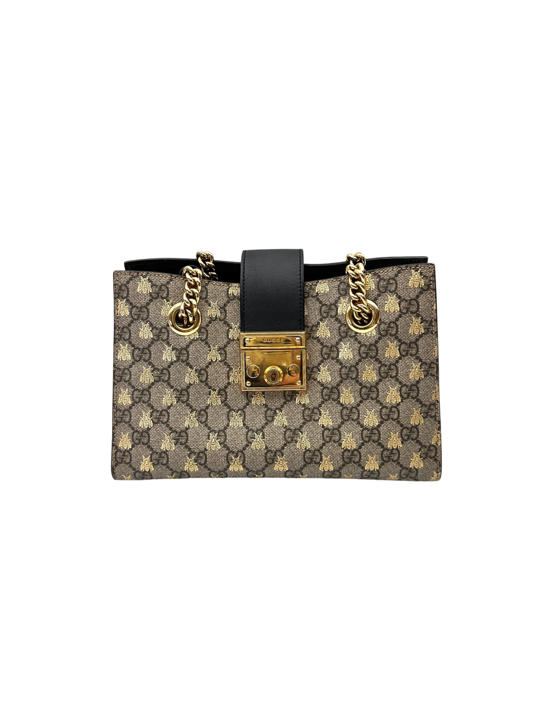 Gucci Padlock Bee Star GG Supreme Canvas Chain Bag GG1248