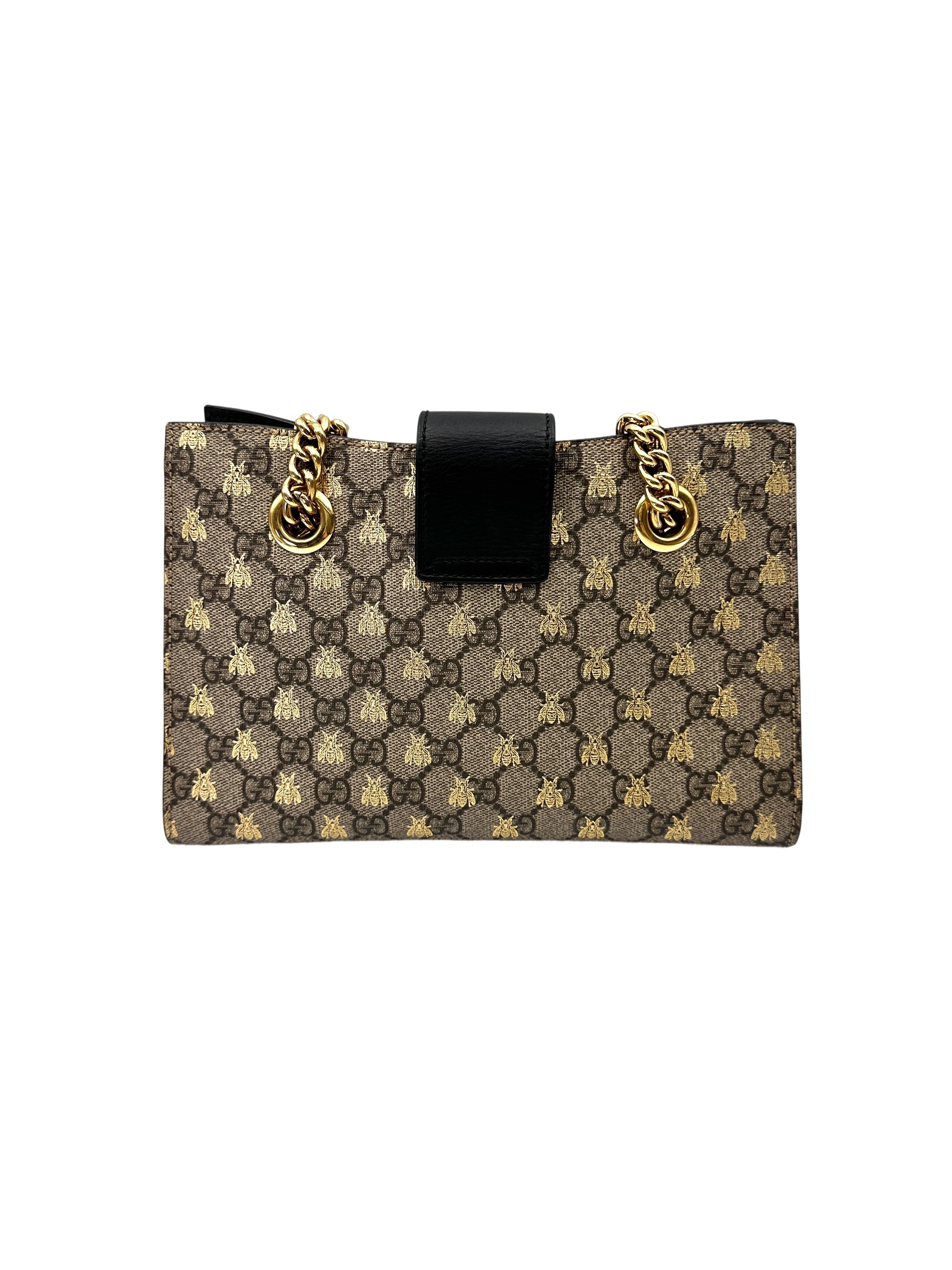 Gucci Padlock Bee Star GG Supreme Canvas Chain Bag GG1248