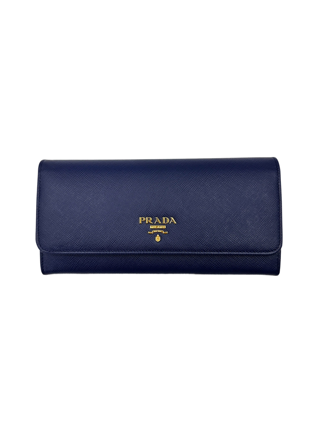 Prada Blue Saffiano Leather Long Wallet PR447