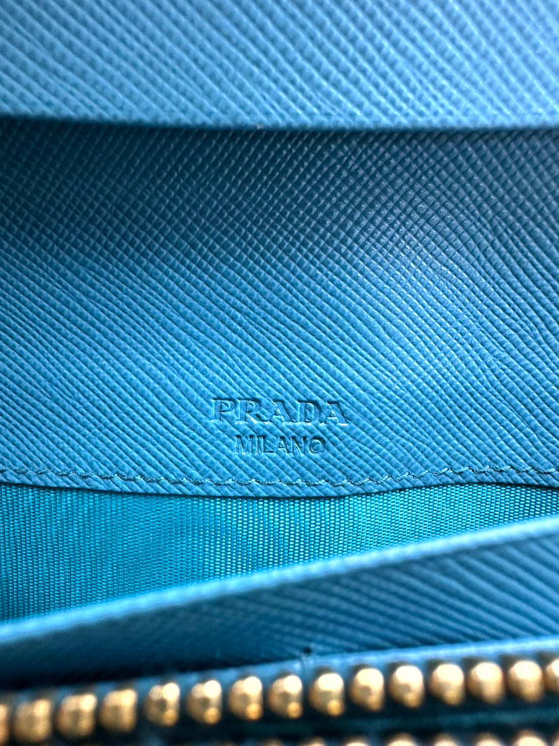 Prada Blue Saffiano Leather Long Wallet PR447