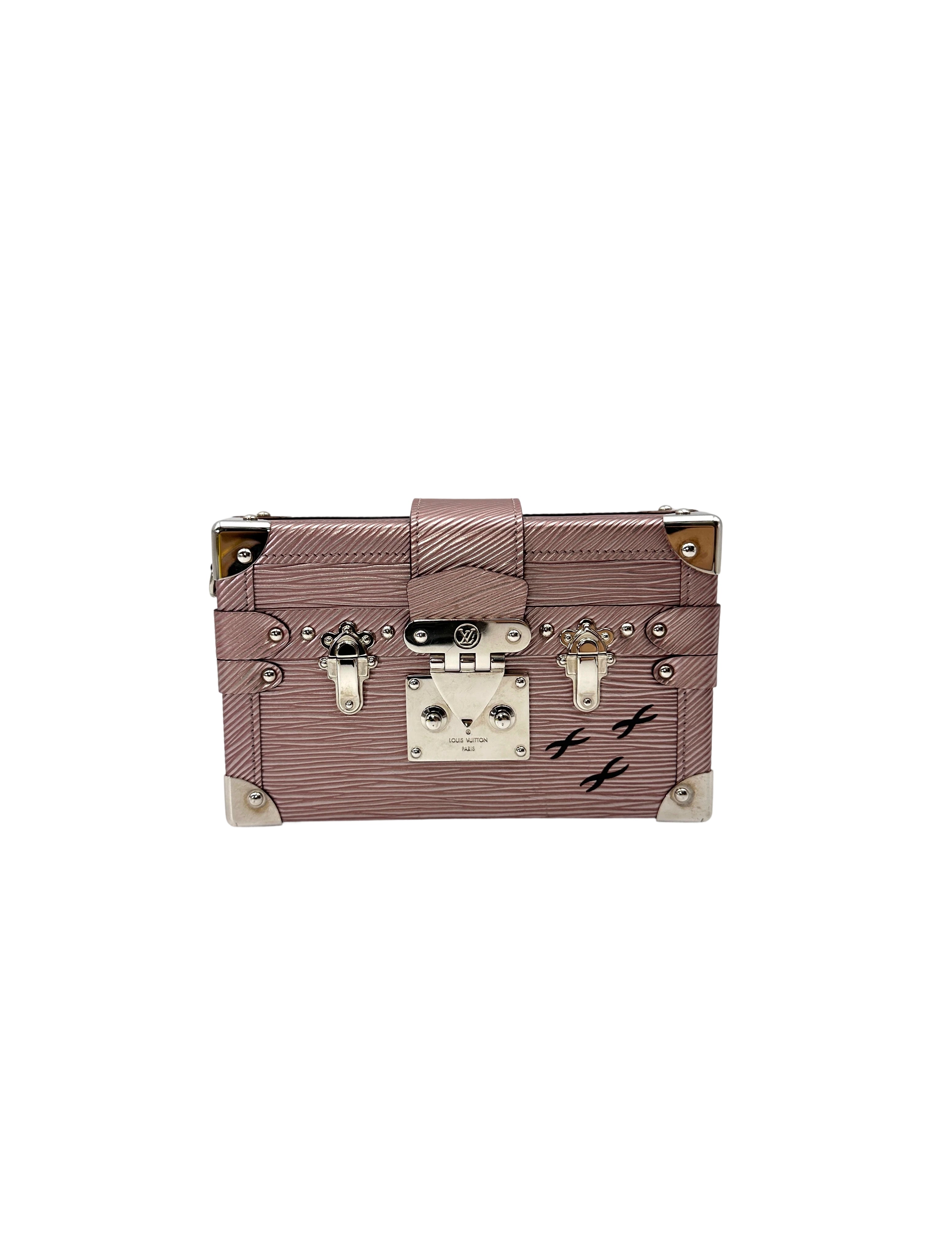 Louis Vuitton Petite Malle Pink Epi Leather Shoulder Bag LV2965