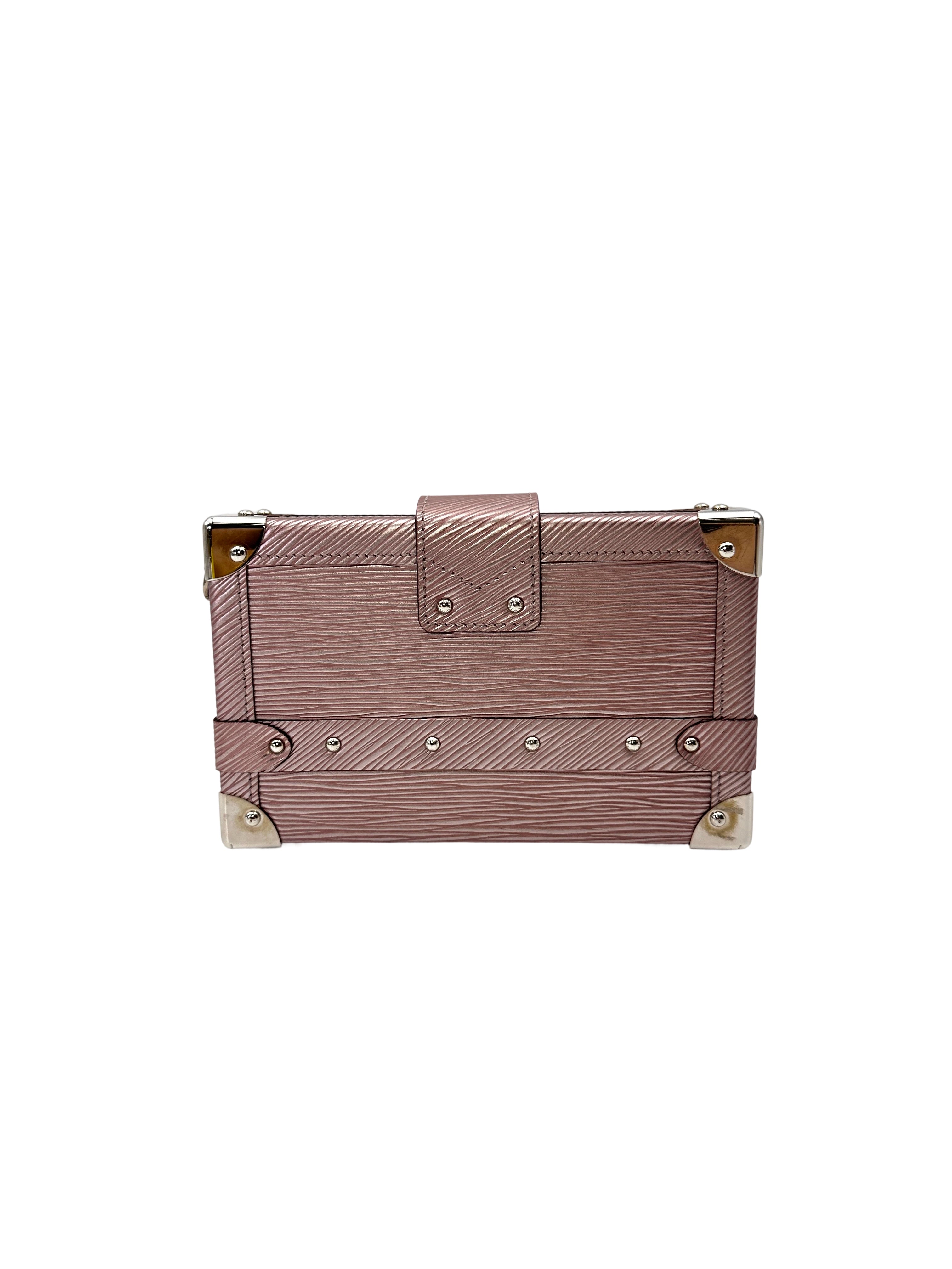 Louis Vuitton Petite Malle Pink Epi Leather Shoulder Bag LV2965