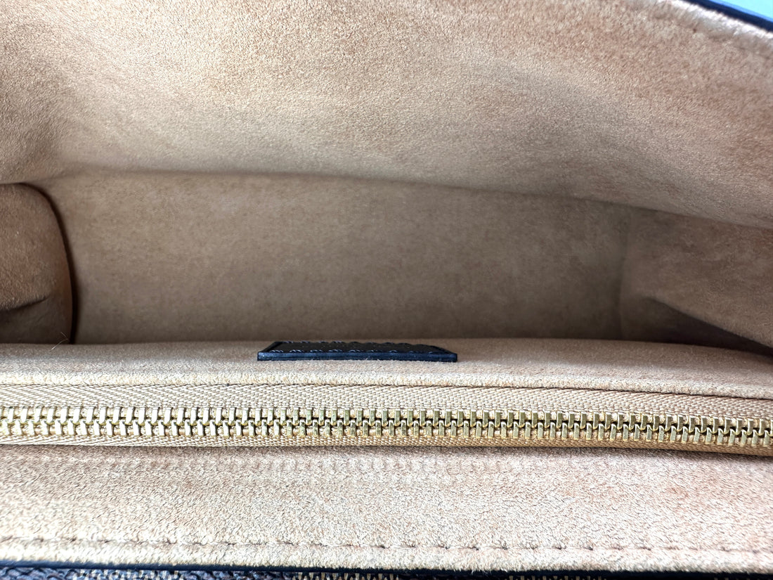 Louis Vuitton Vavin Damier Ebene & Brown Leather Canvas Wallet On Chain LV2967