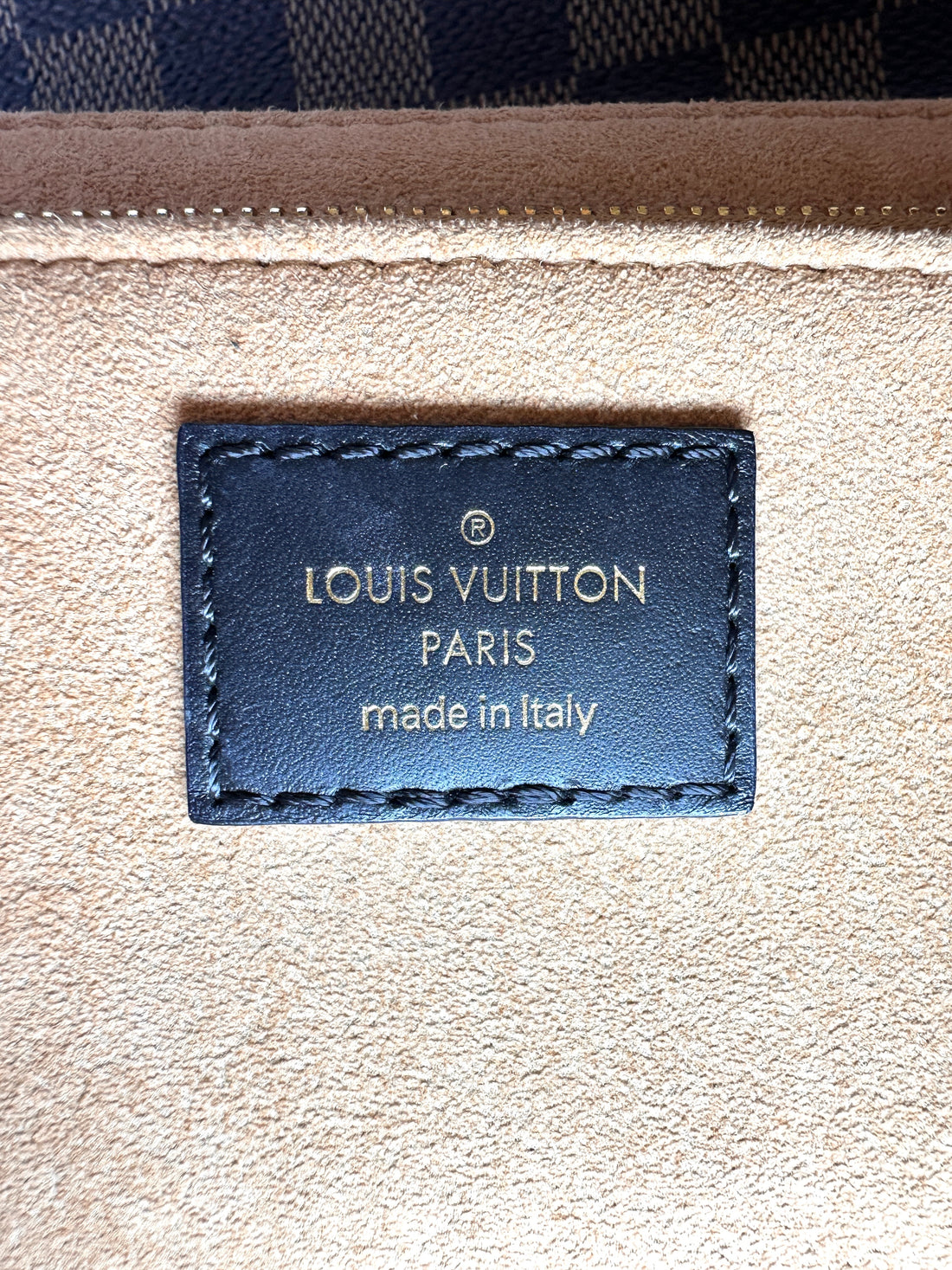 Louis Vuitton Vavin Damier Ebene & Brown Leather Canvas Wallet On Chain LV2967