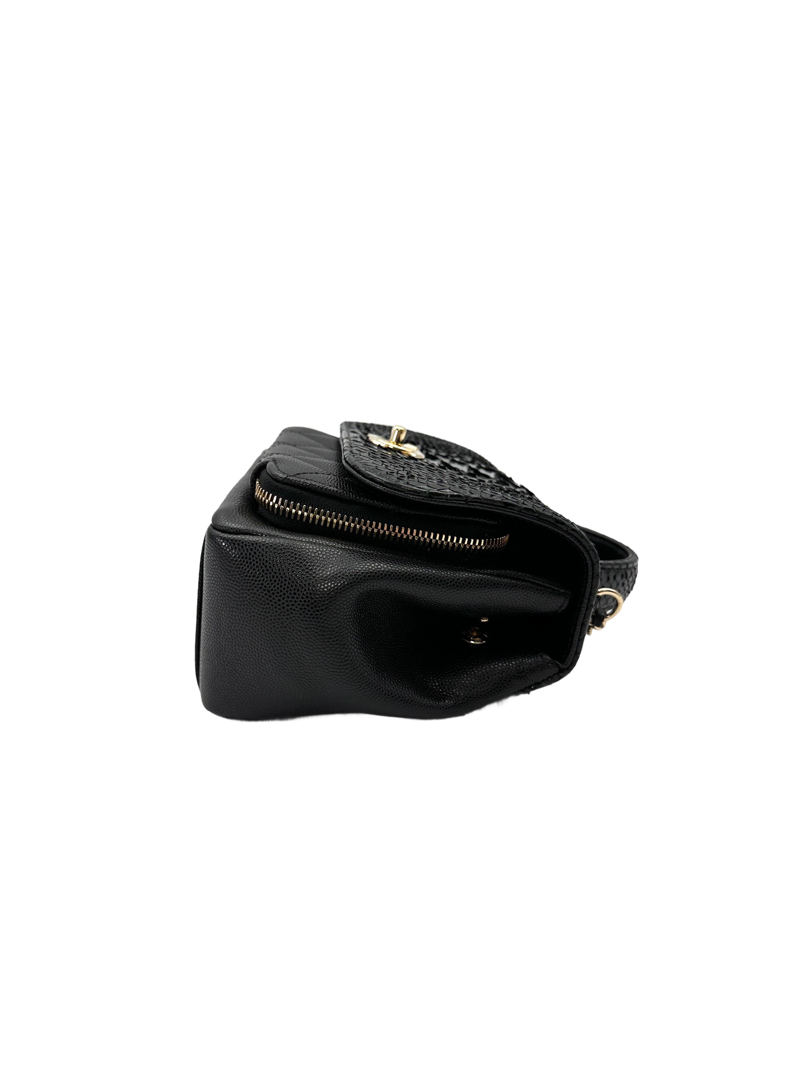 Chanel Black Python Leather Business Affinity Top Handle Bag(28***88) CC2138