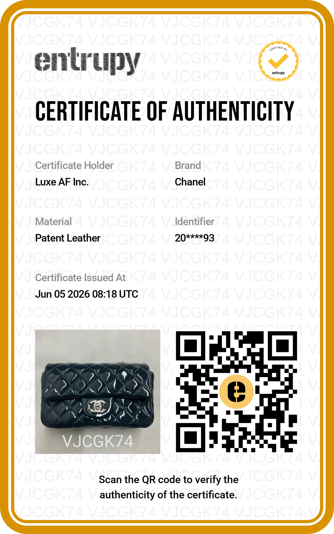 Chanel Classic Flap Black Quilted Patent Leather Flap Bag With Silver Buckle(20***93) CC2117