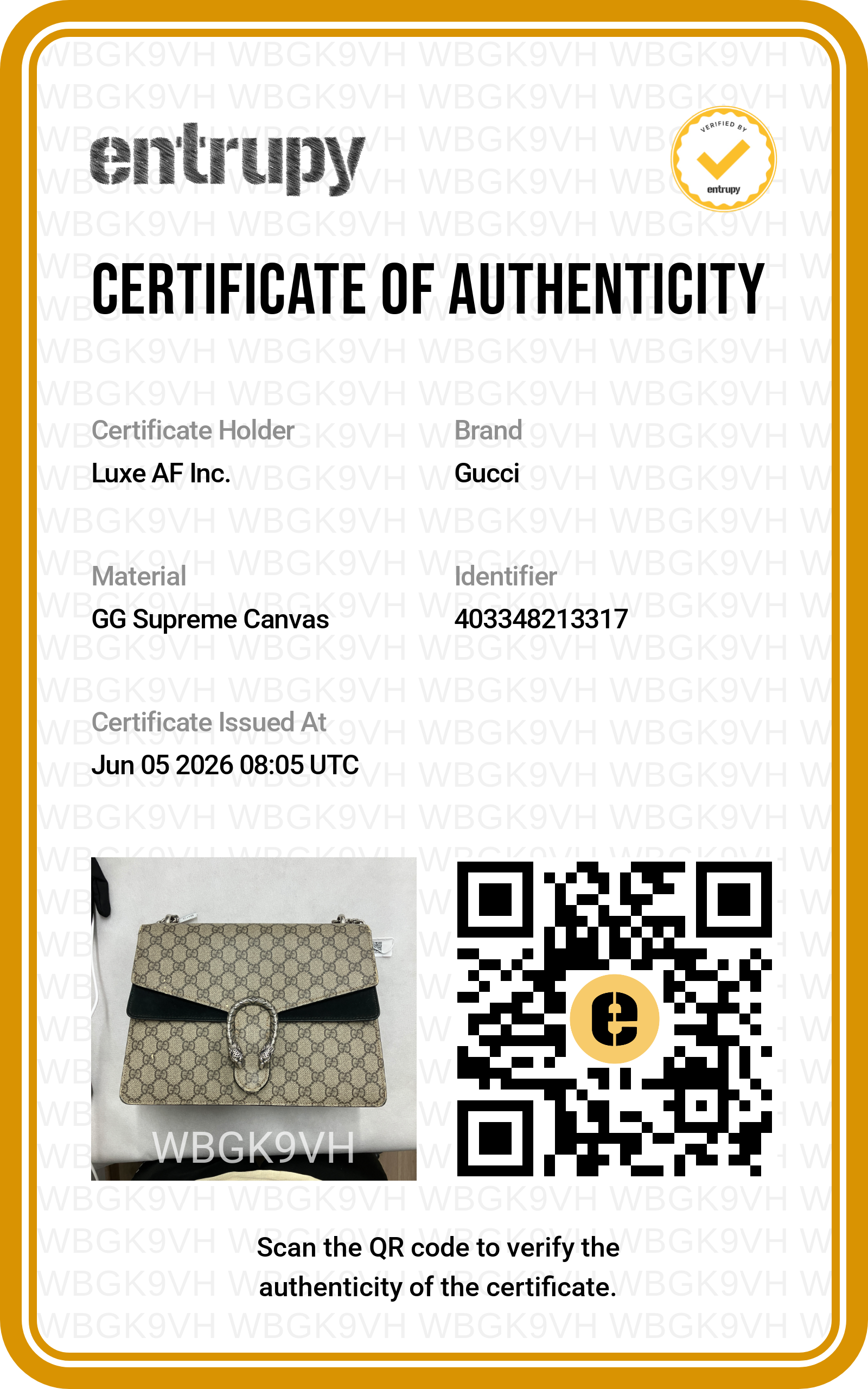 Gucci Dionysus GG Supreme Canvas Medium Size Shoulder Bag With Black Tirm GG1345