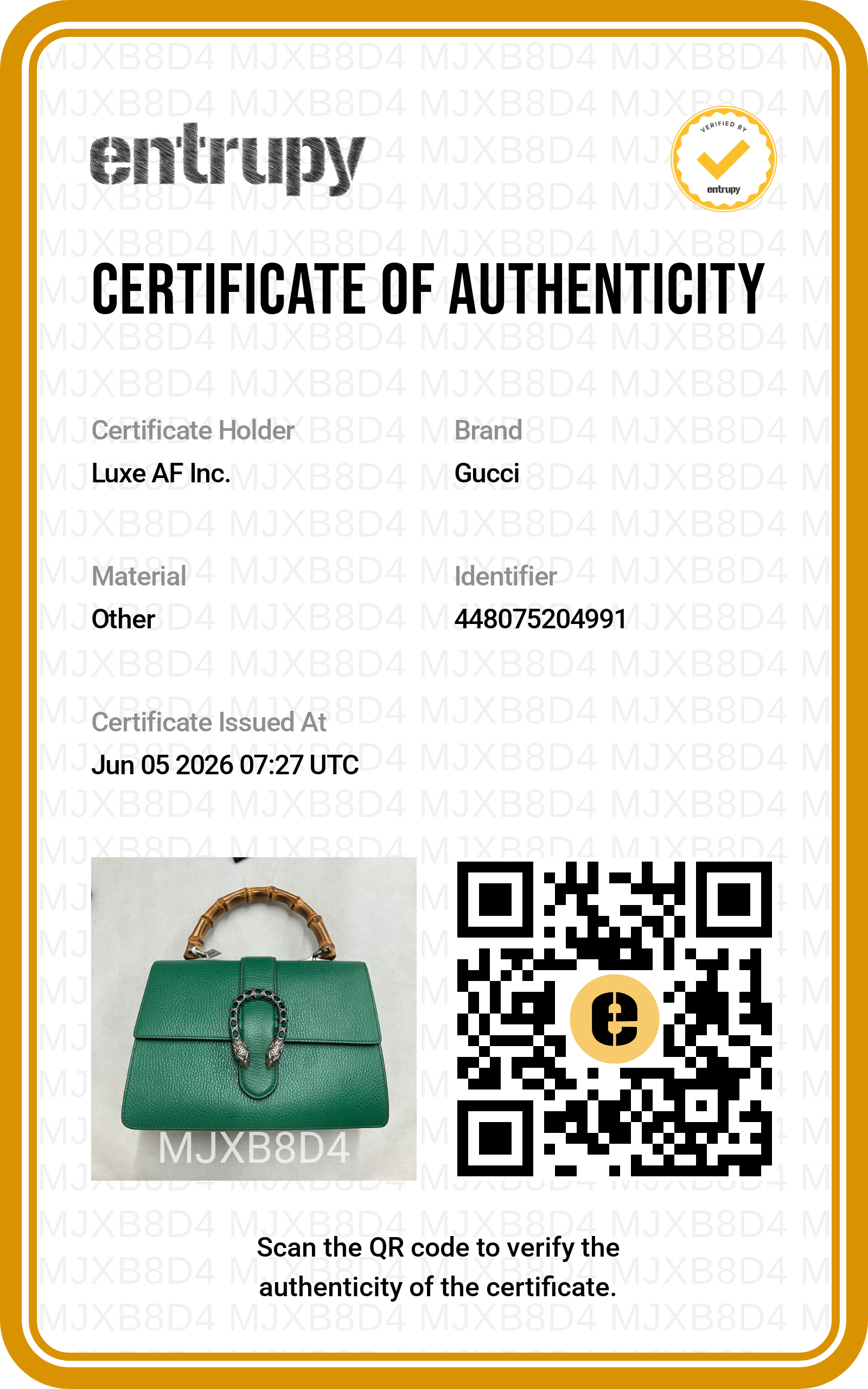 Gucci Dionysus Green Leather Bamboo Top Handle Bag GG1243