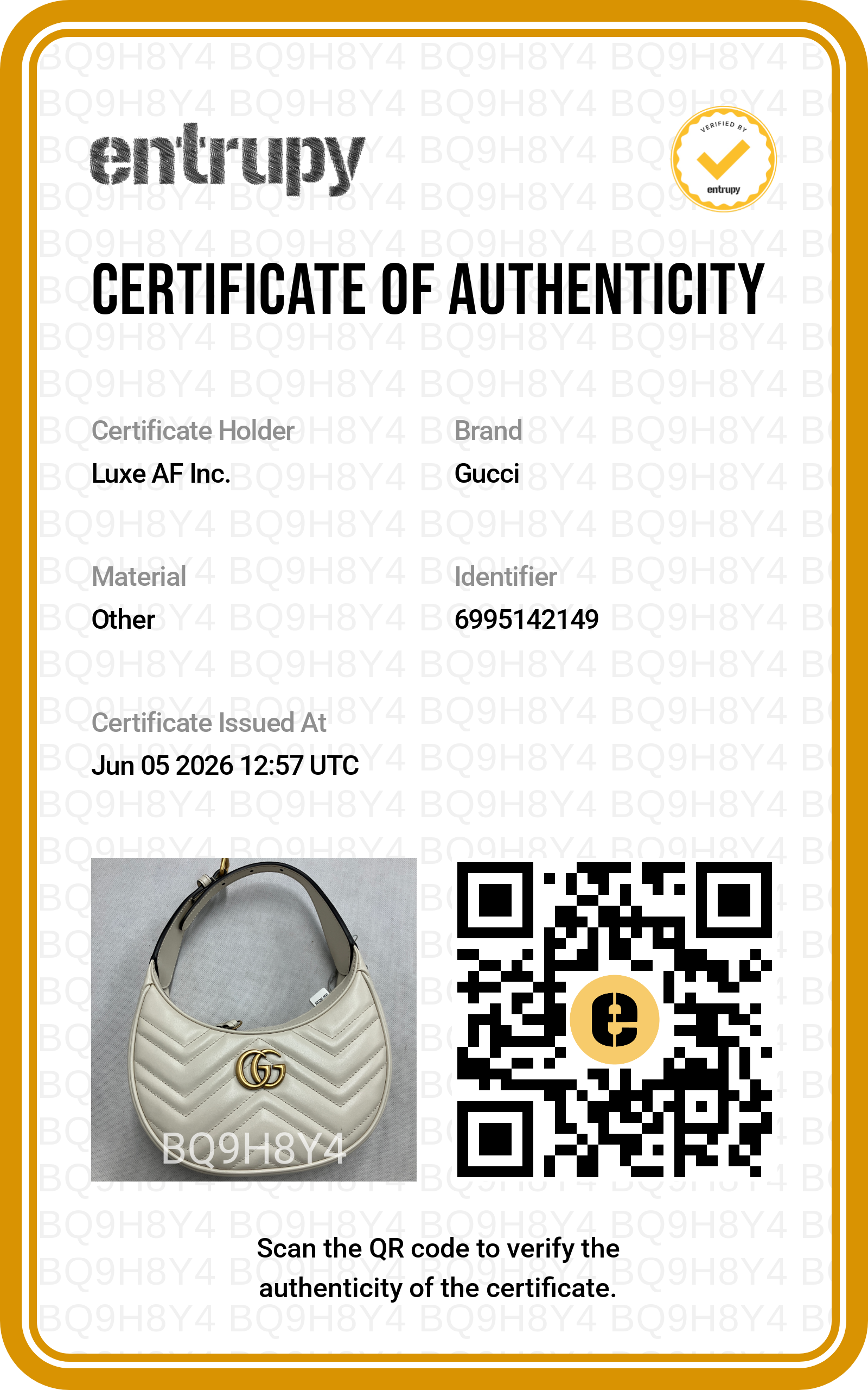 Gucci GG Marmont White Matelasse Leather Half-Moon Bag GG1252