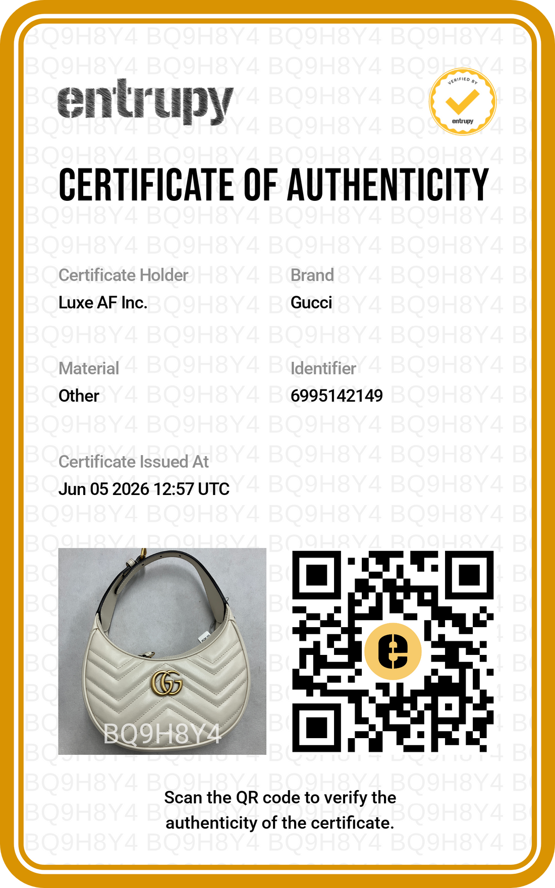 Gucci GG Marmont White Matelasse Leather Half-Moon Bag GG1252