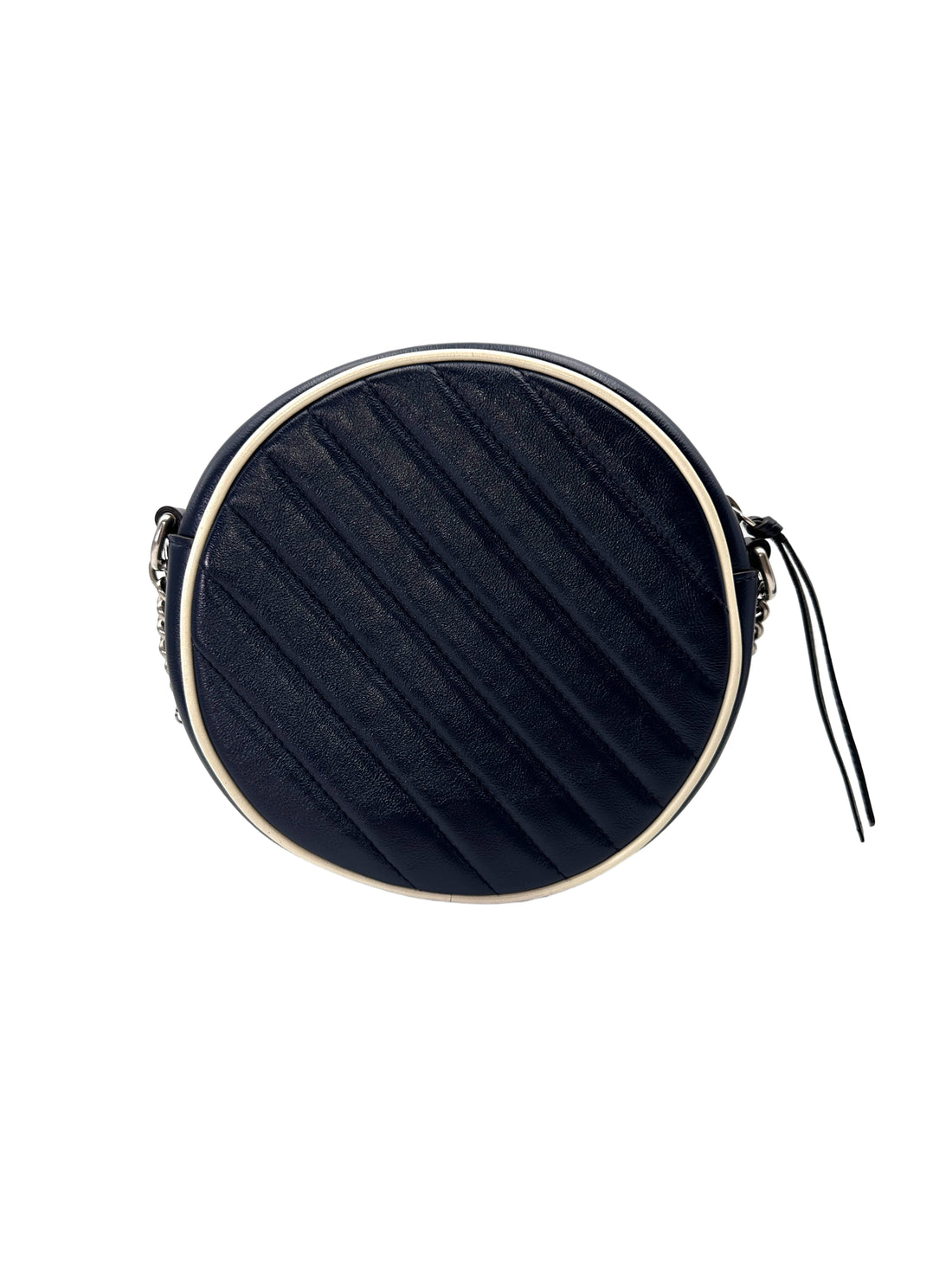 Gucci GG Marmont Navy Quilted Leather Round Clutch GG1251
