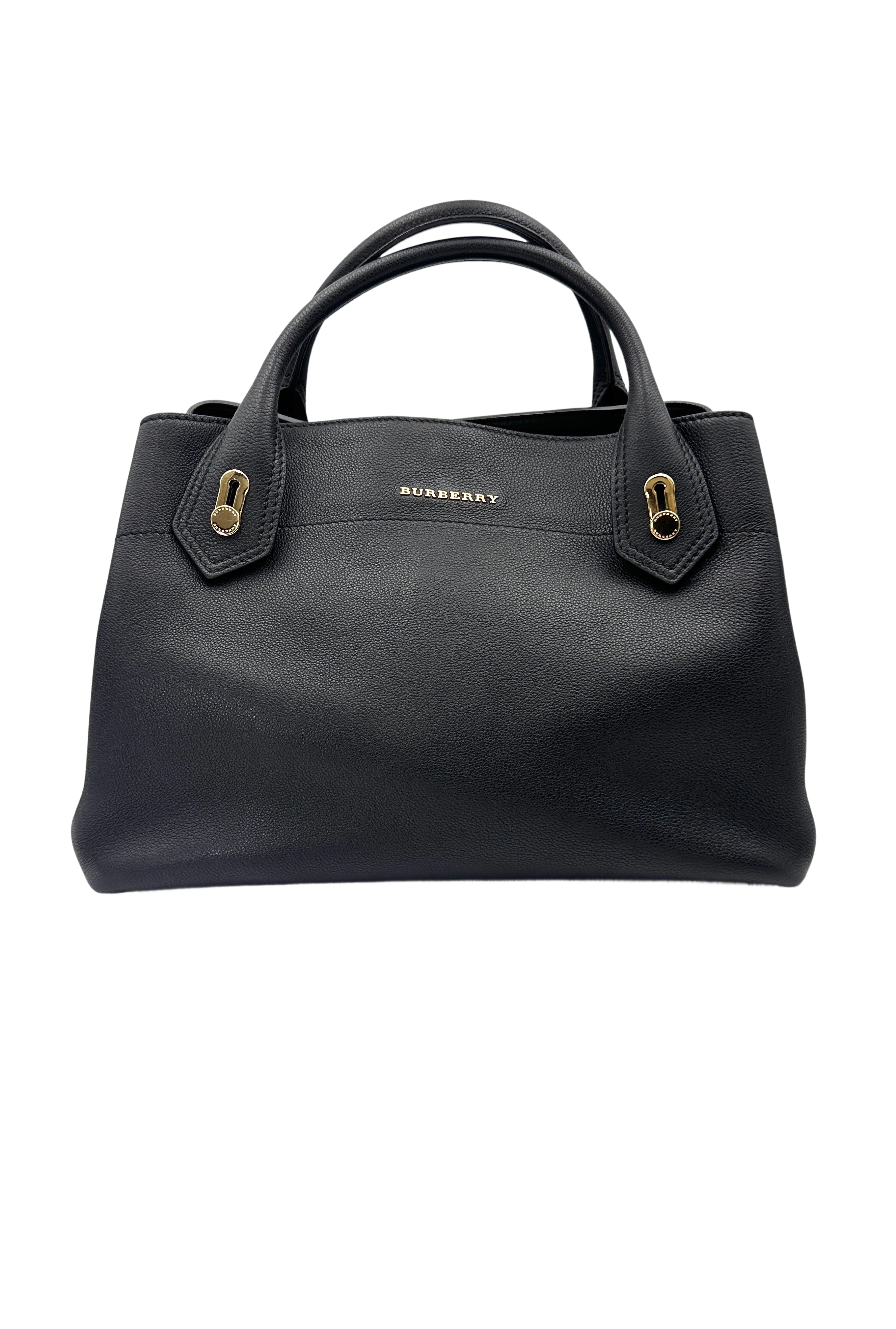 Burberry Milton Black Leather Handle Bag BR70