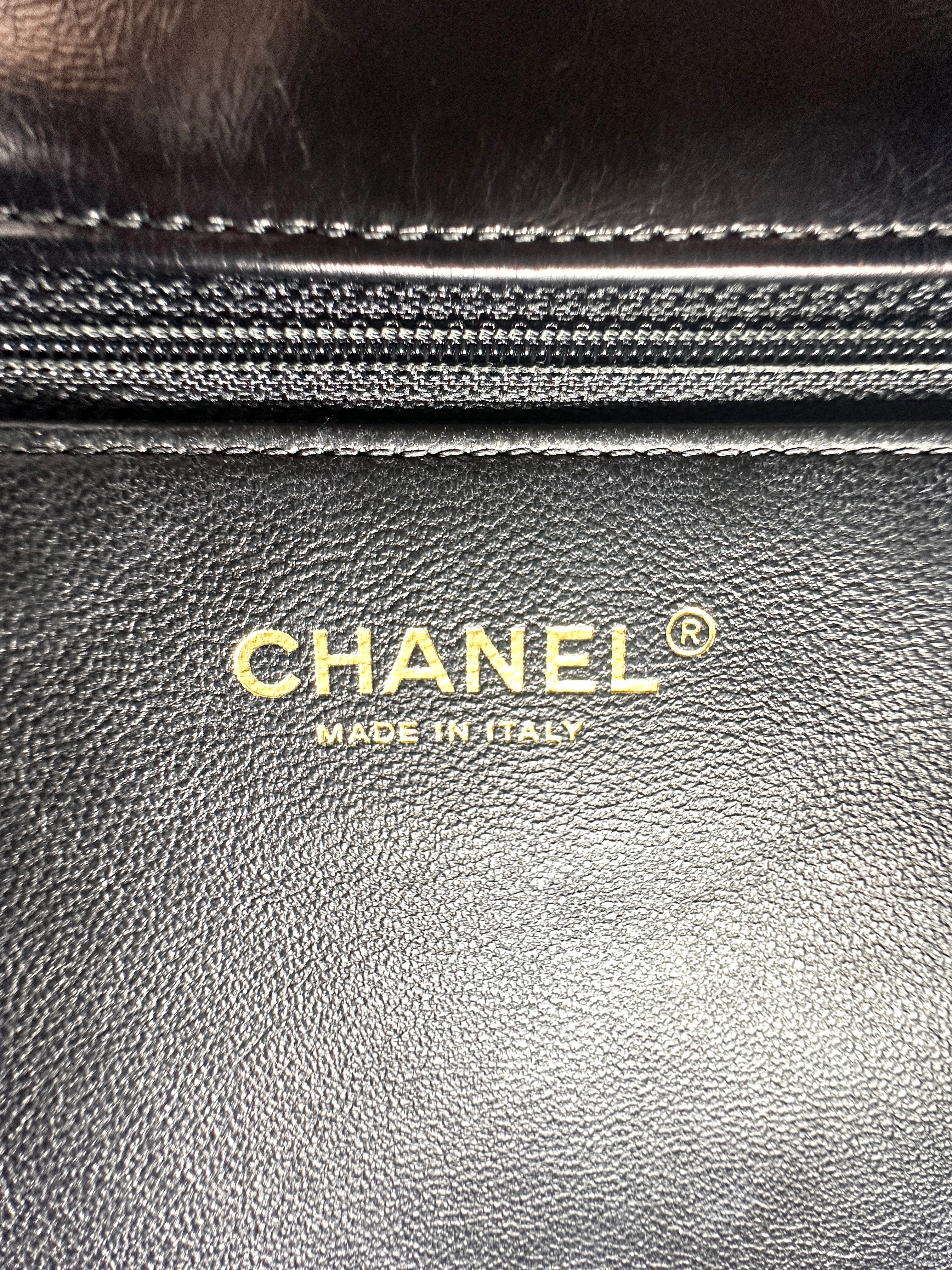 Chanel CoCo Handle Black Chevron Quilted Leather Large Size Shoulder Bag(24***40) CC2118
