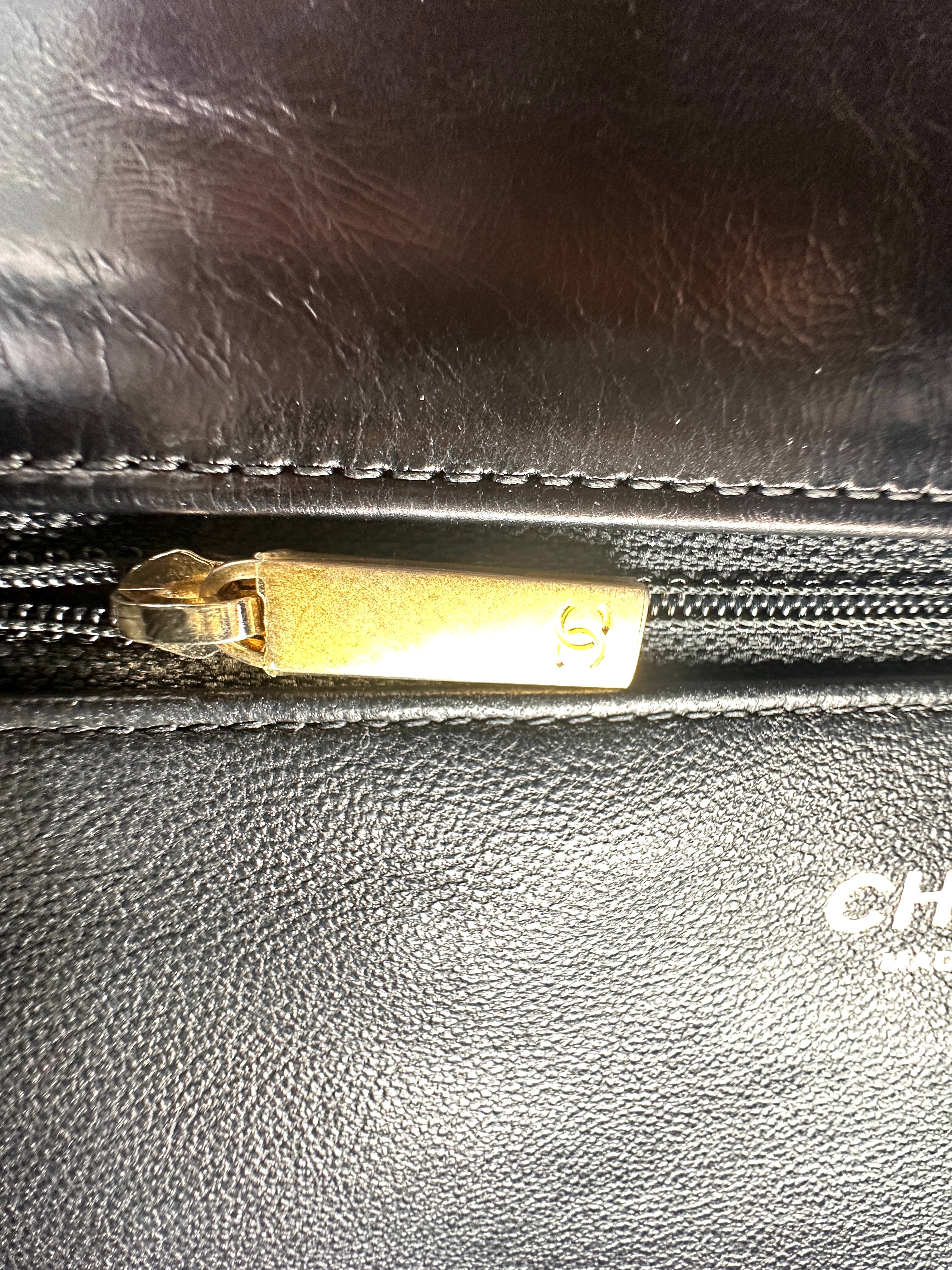 Chanel CoCo Handle Black Chevron Quilted Leather Large Size Shoulder Bag(24***40) CC2118