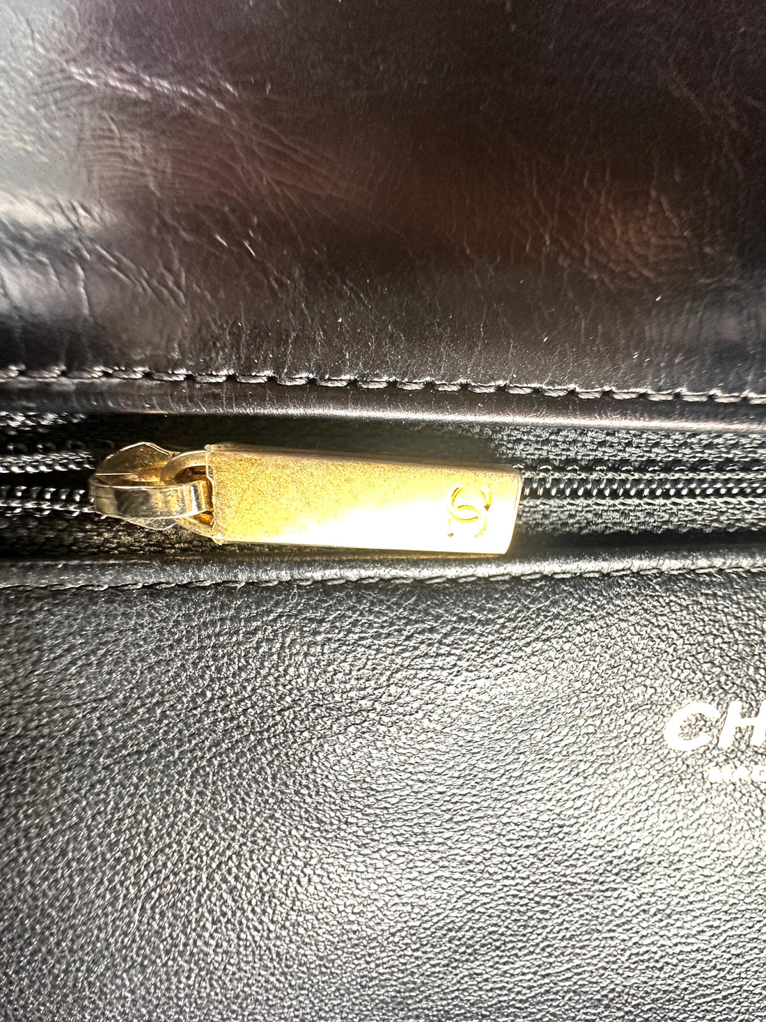 Chanel CoCo Handle Black Chevron Quilted Leather Large Size Shoulder Bag(24***40) CC2118