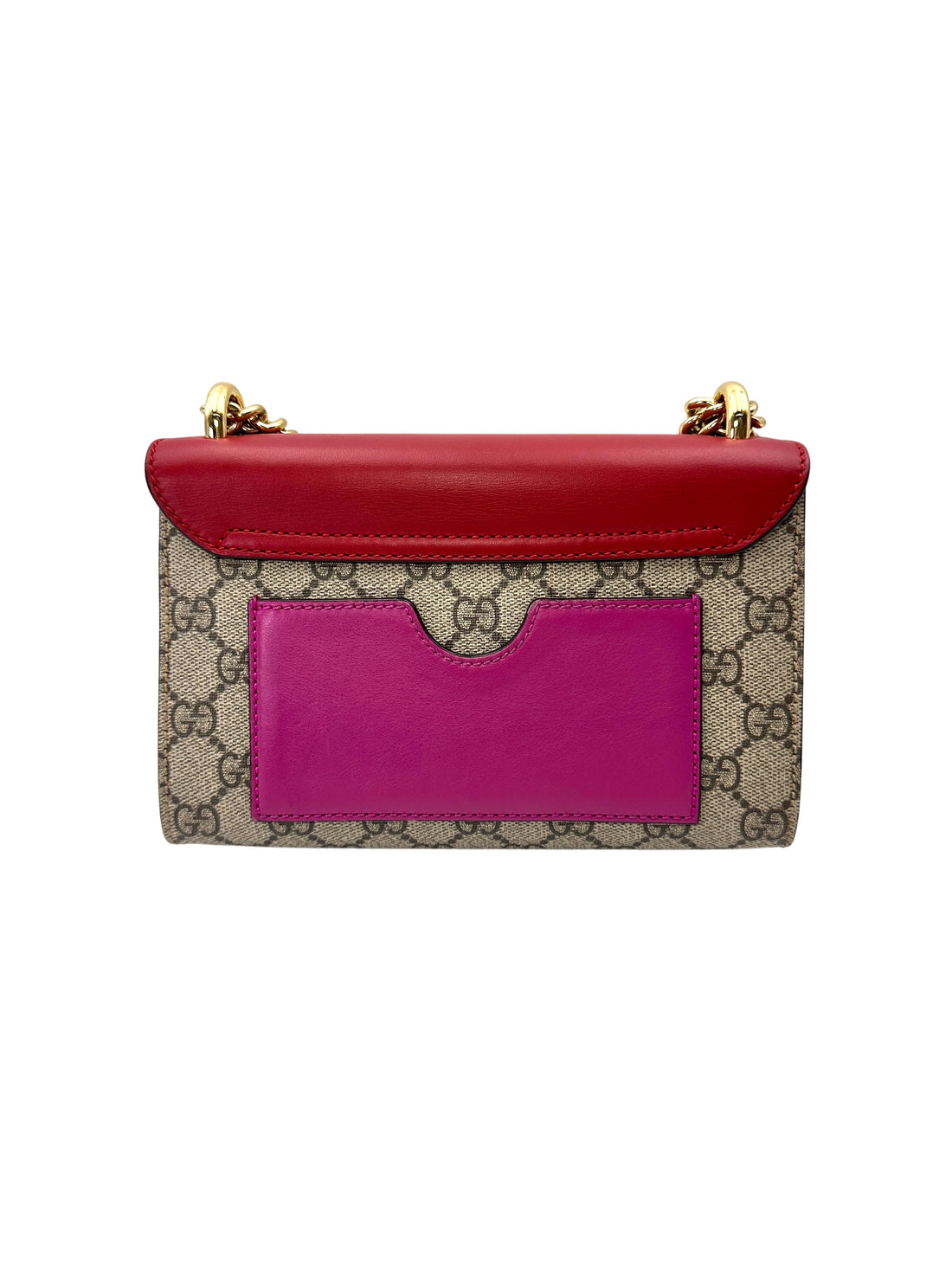 Gucci Padlock GG Canvas & Red Leather Small Size Shoulder Bag GG1258