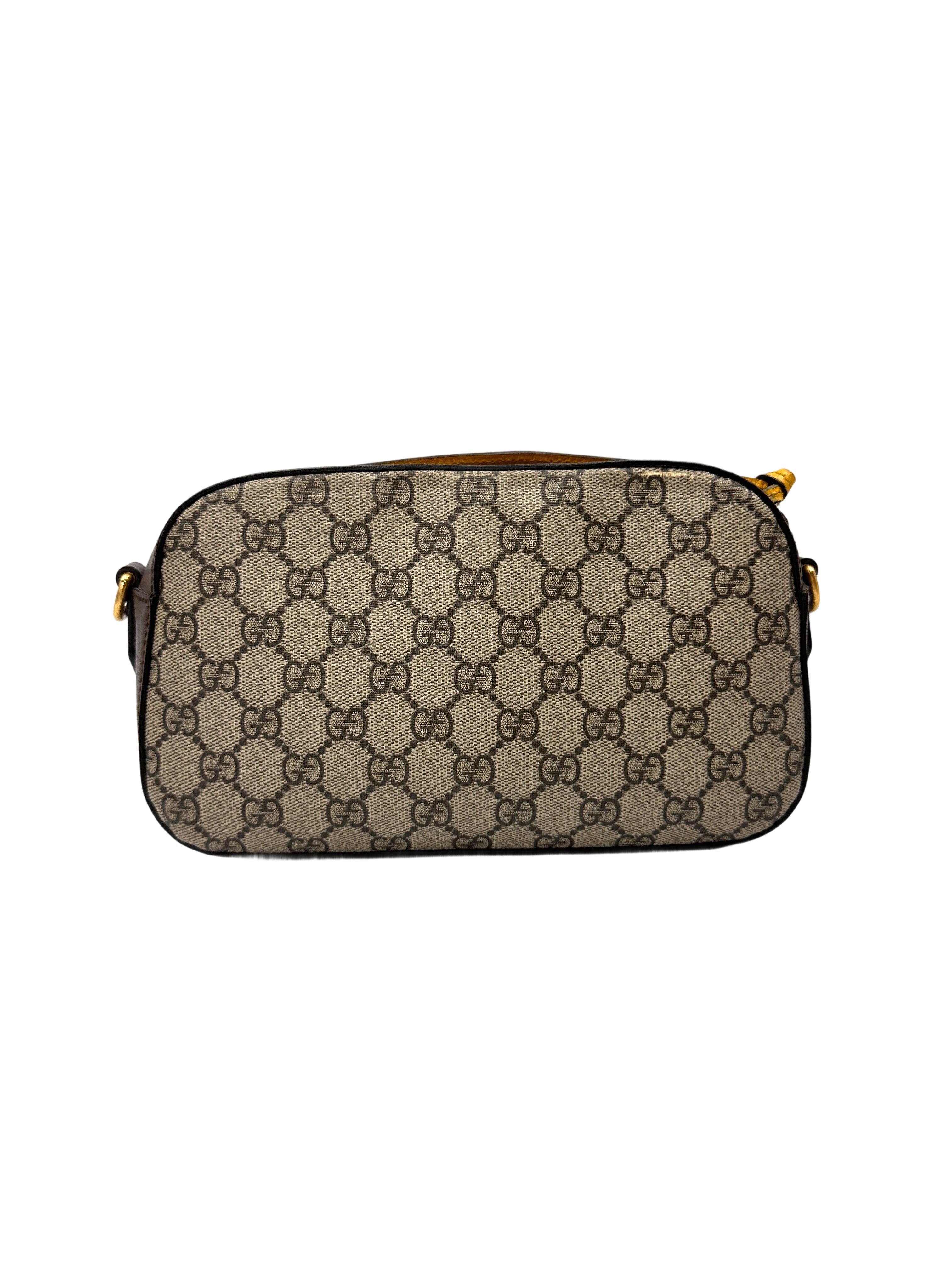 Gucci GG Supreme Canvas Camera Bag With Tiger Head GG1259