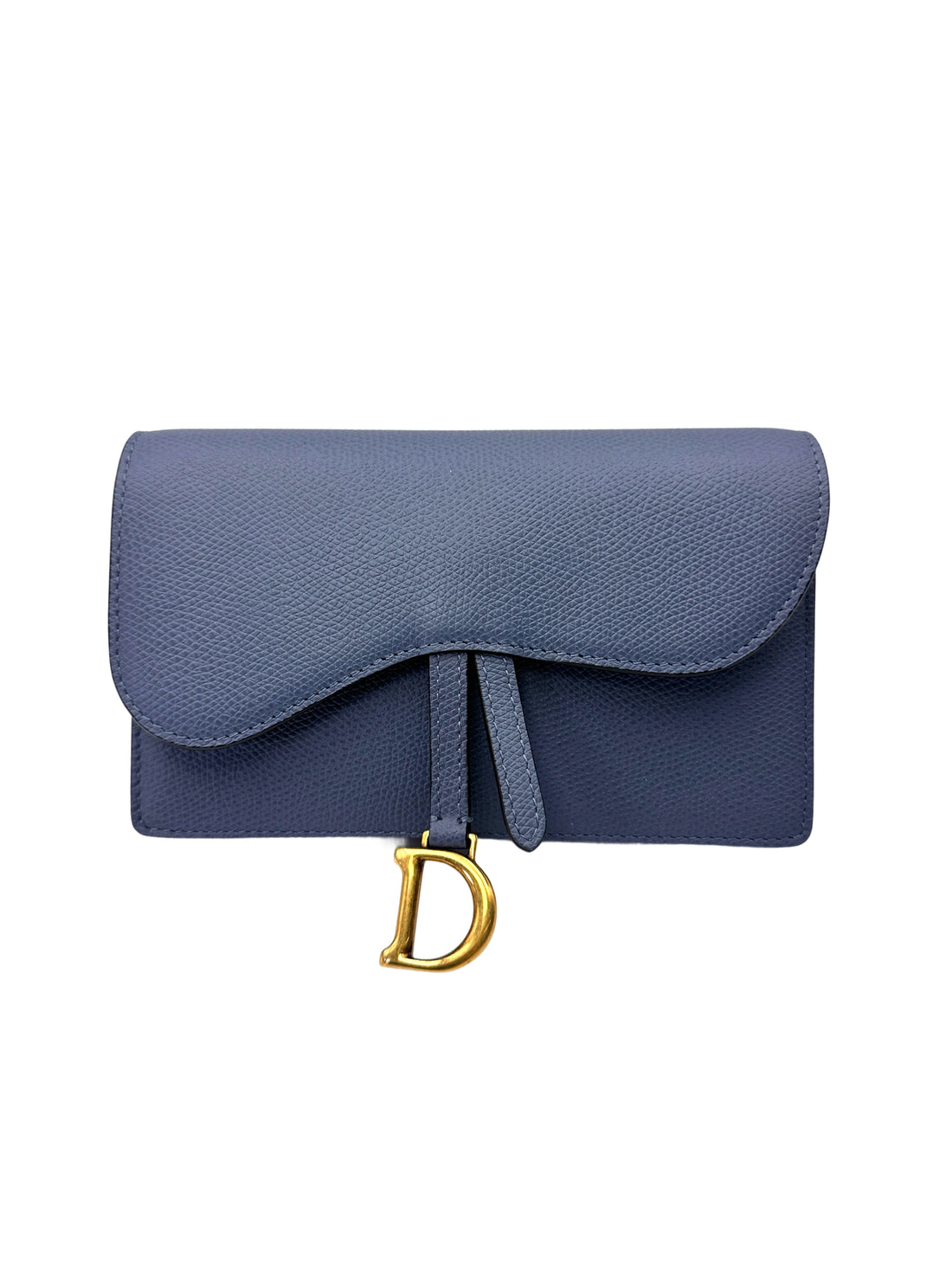 Christian Dior Blue Leather Saddle Belt Pouch DR779