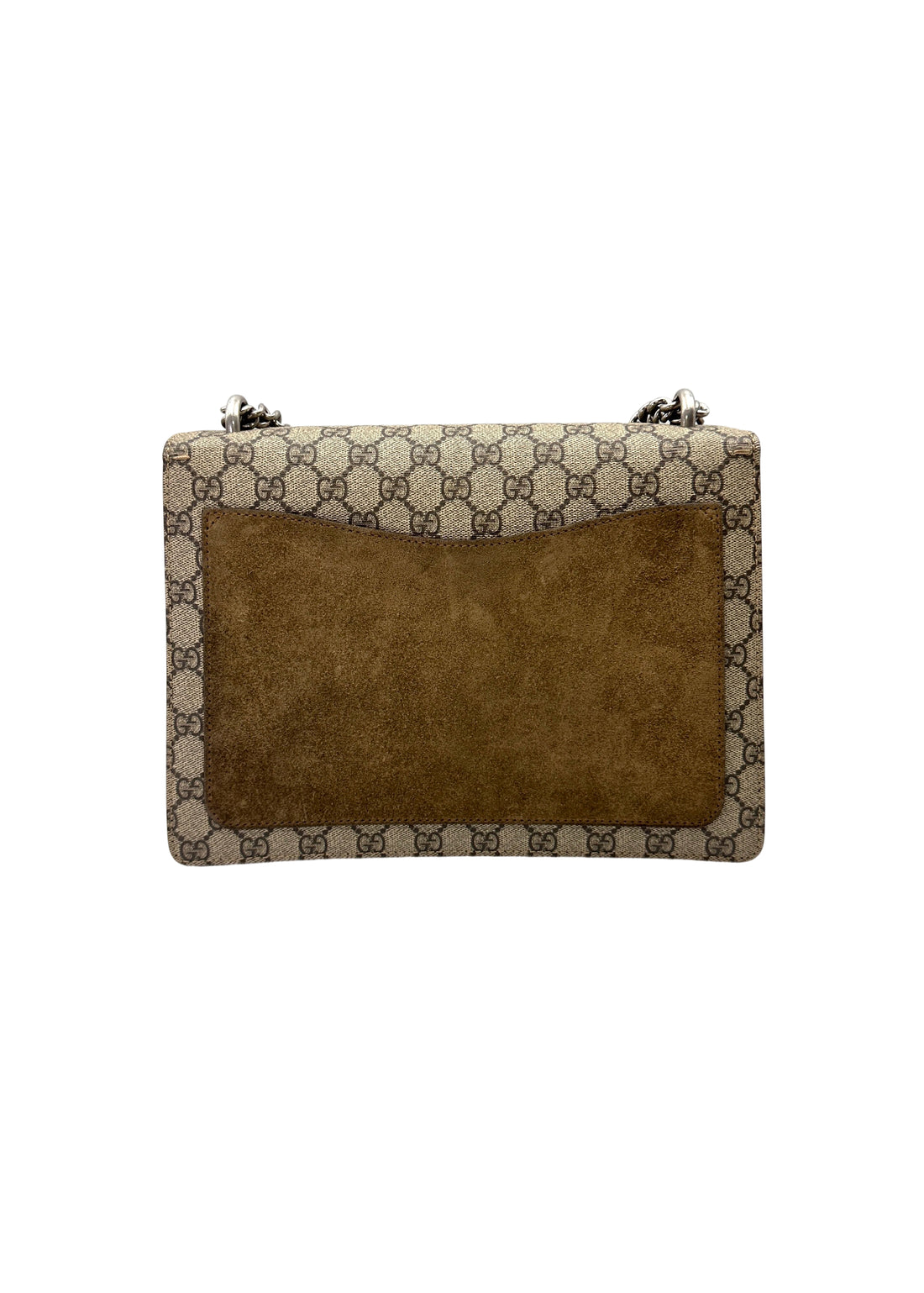 Gucci Dionysus GG Supreme Canvas Shoulder Bag With Brown Tirm GG1265