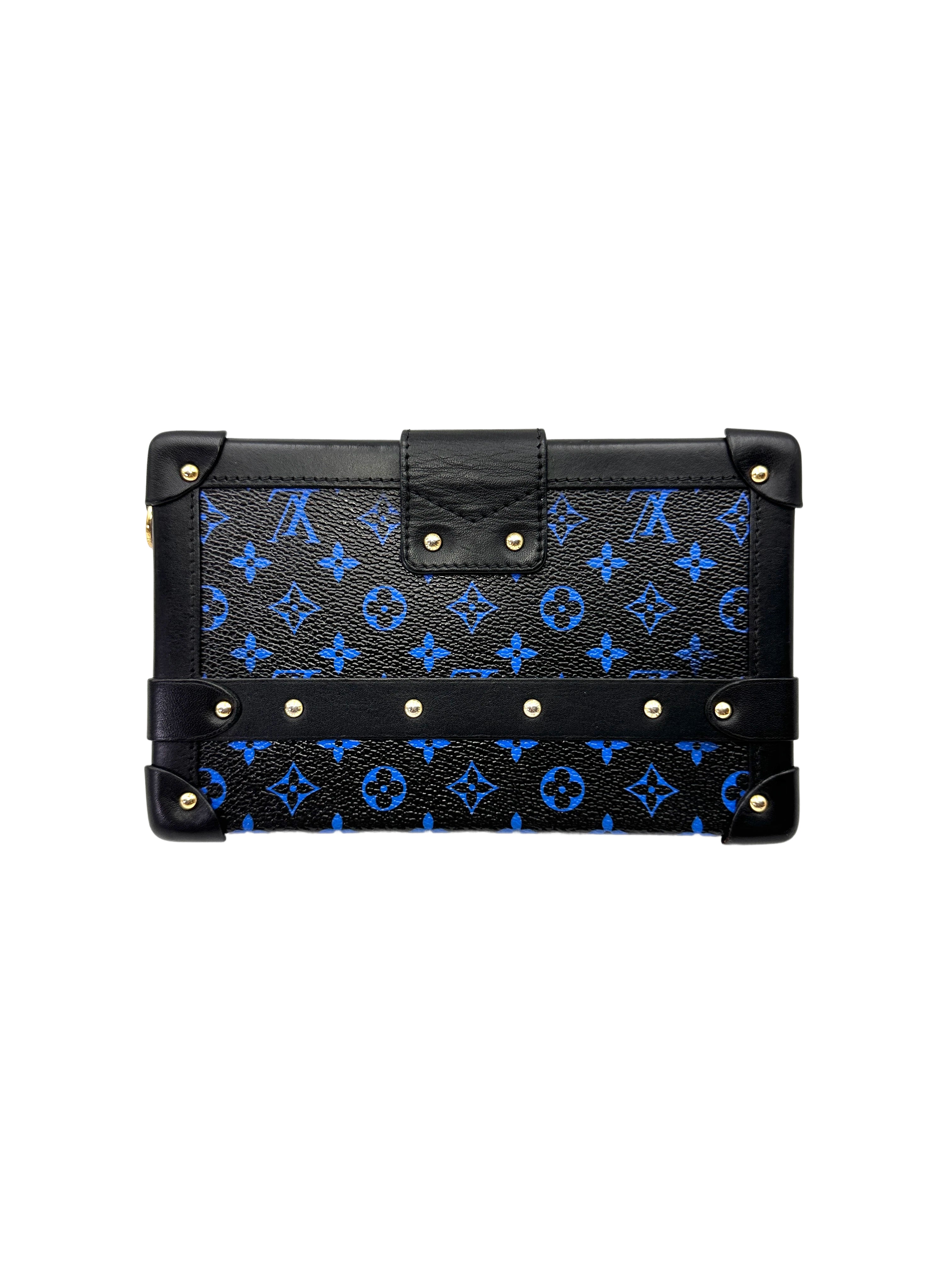 Louis Vuitton Petite Malle Blue Monogram Denim Shoulder Bag LV2971
