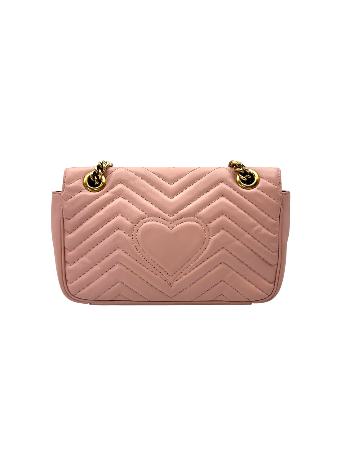 Gucci GG Marmont Pink Matelasse Leather Shoulder Bag GG1267