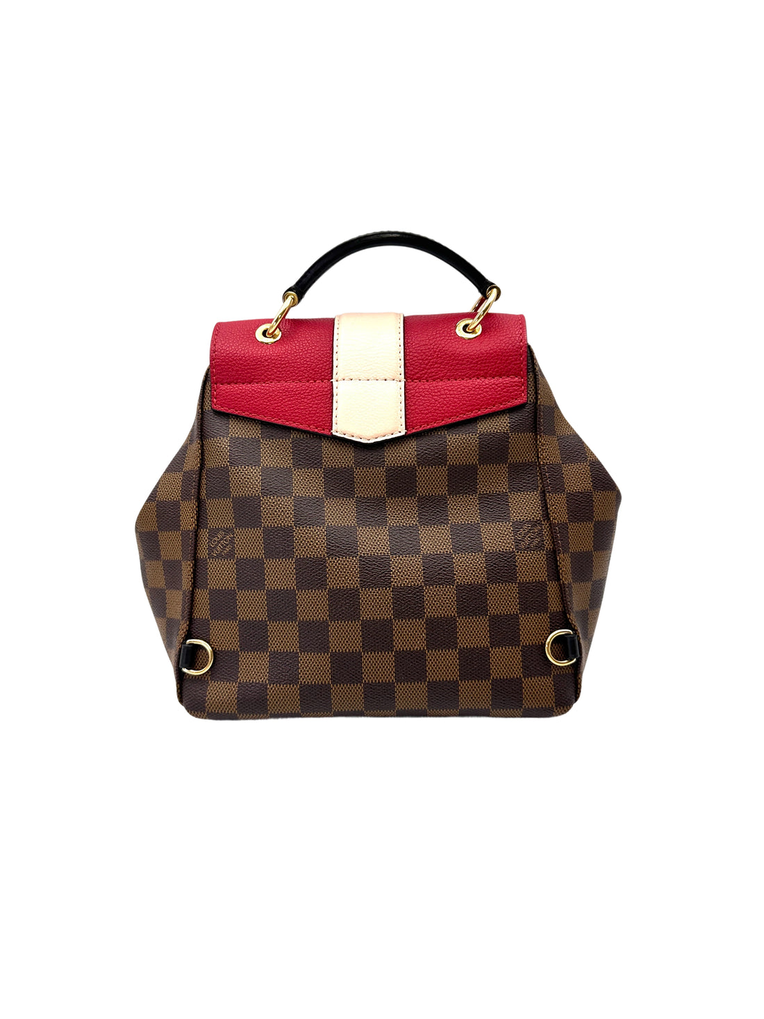 Louis Vuitton Clapton Damier Ebene & Pink Leather Backpack LV2975