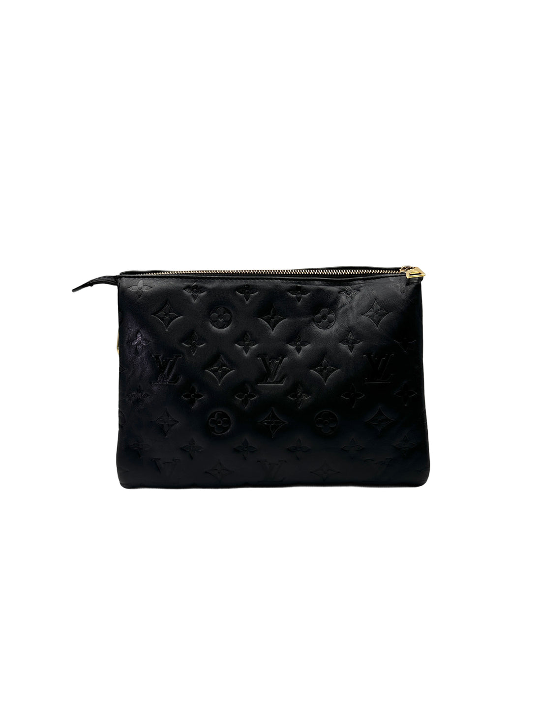 Louis Vuitton Coussin Black Monogram Embossed Leather Shoulder Bag LV2973