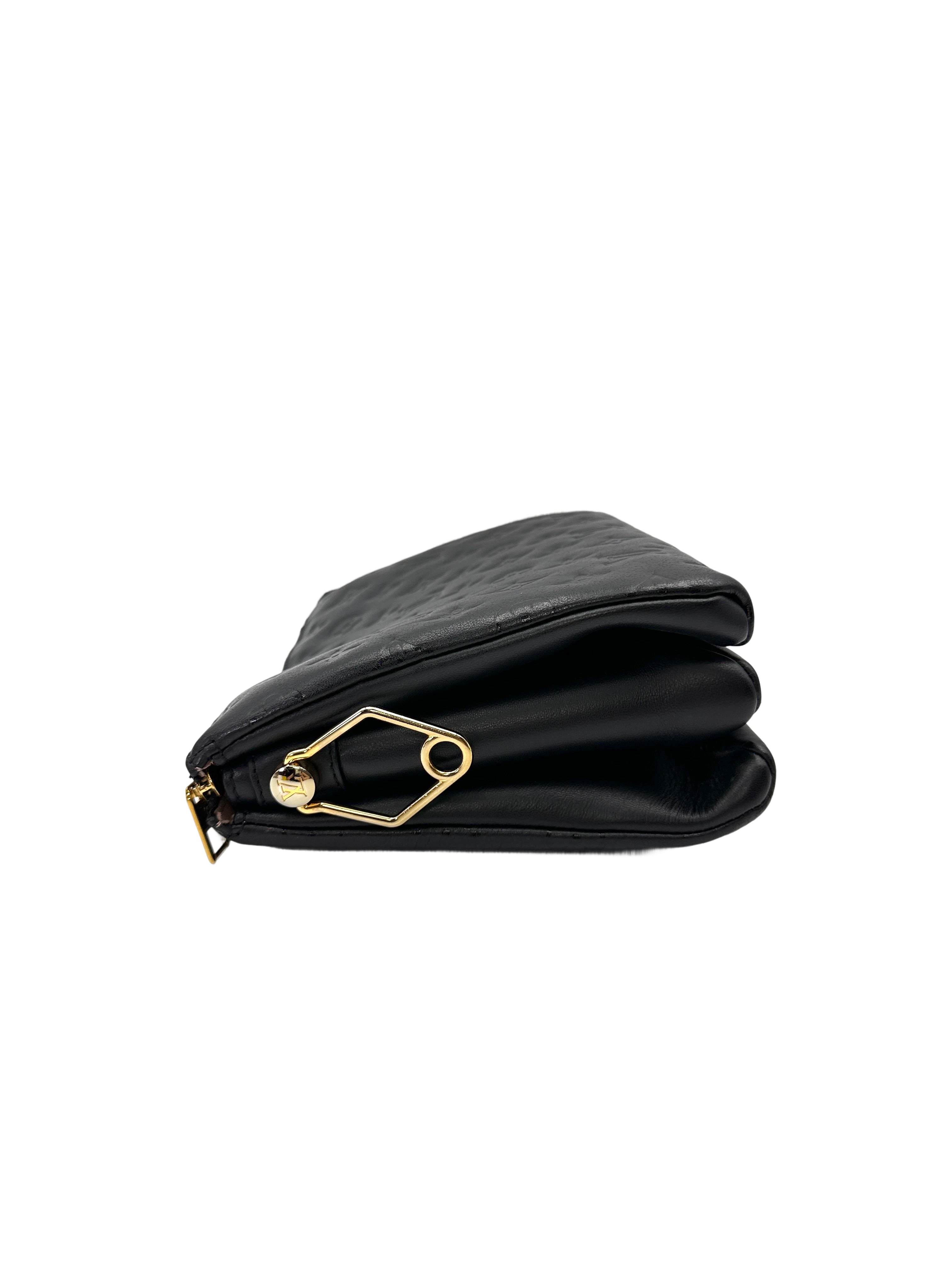 Louis Vuitton Coussin Black Monogram Embossed Leather Shoulder Bag LV2973