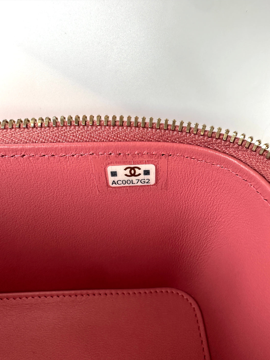 Chanel 23A Pink Quilted Lambskin Top Handle Vanity Case(AC***G2) CC2119