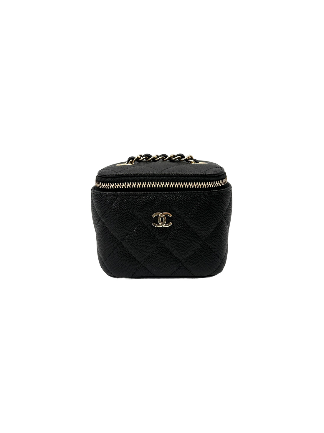 Chanel Black Quilted Leather Vanity Case(31***95) CC2120