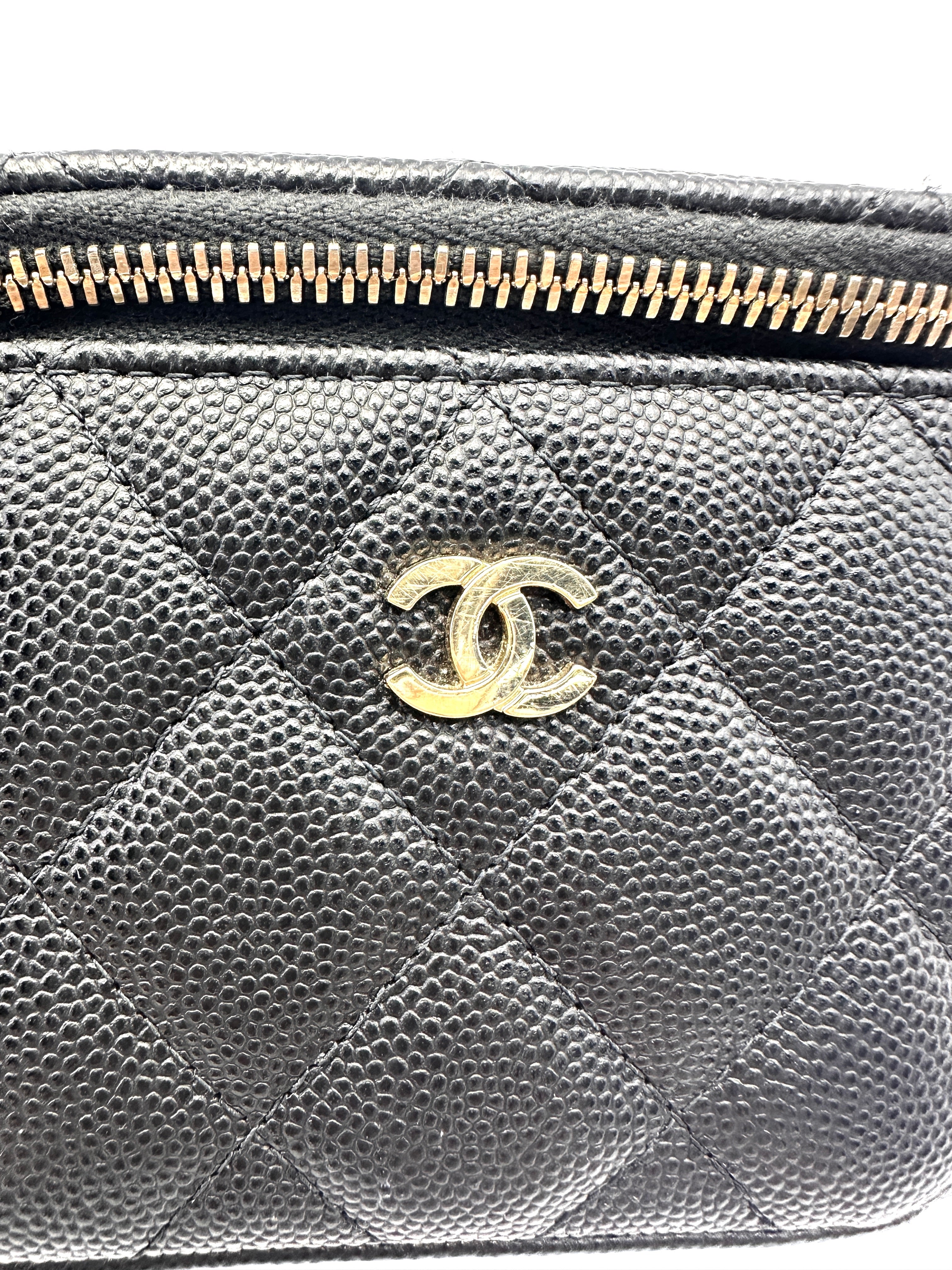 Chanel Black Quilted Leather Vanity Case(31***95) CC2120