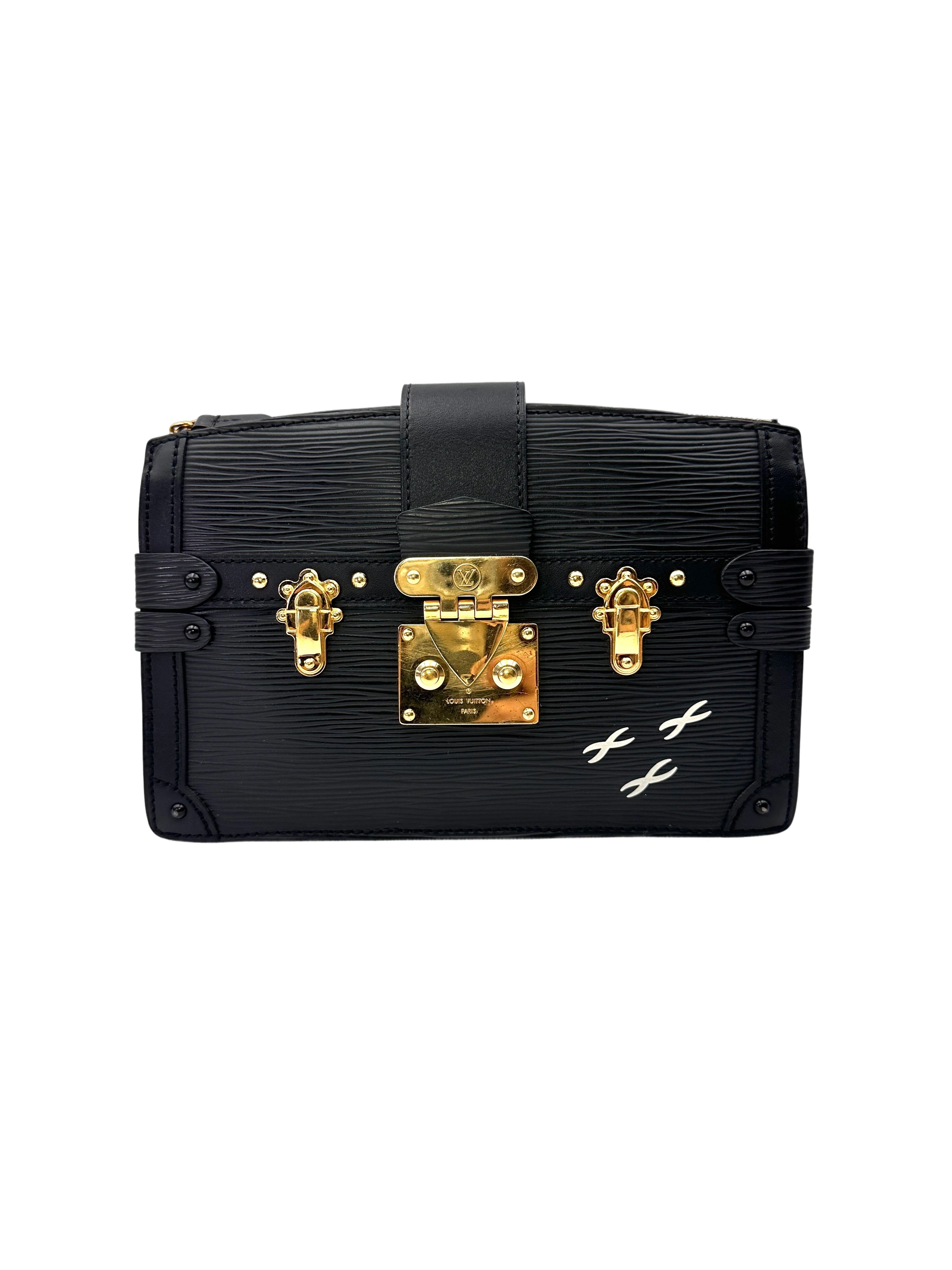 Louis Vuitton Trunk Clutch Black Epi Leather Bag LV2974