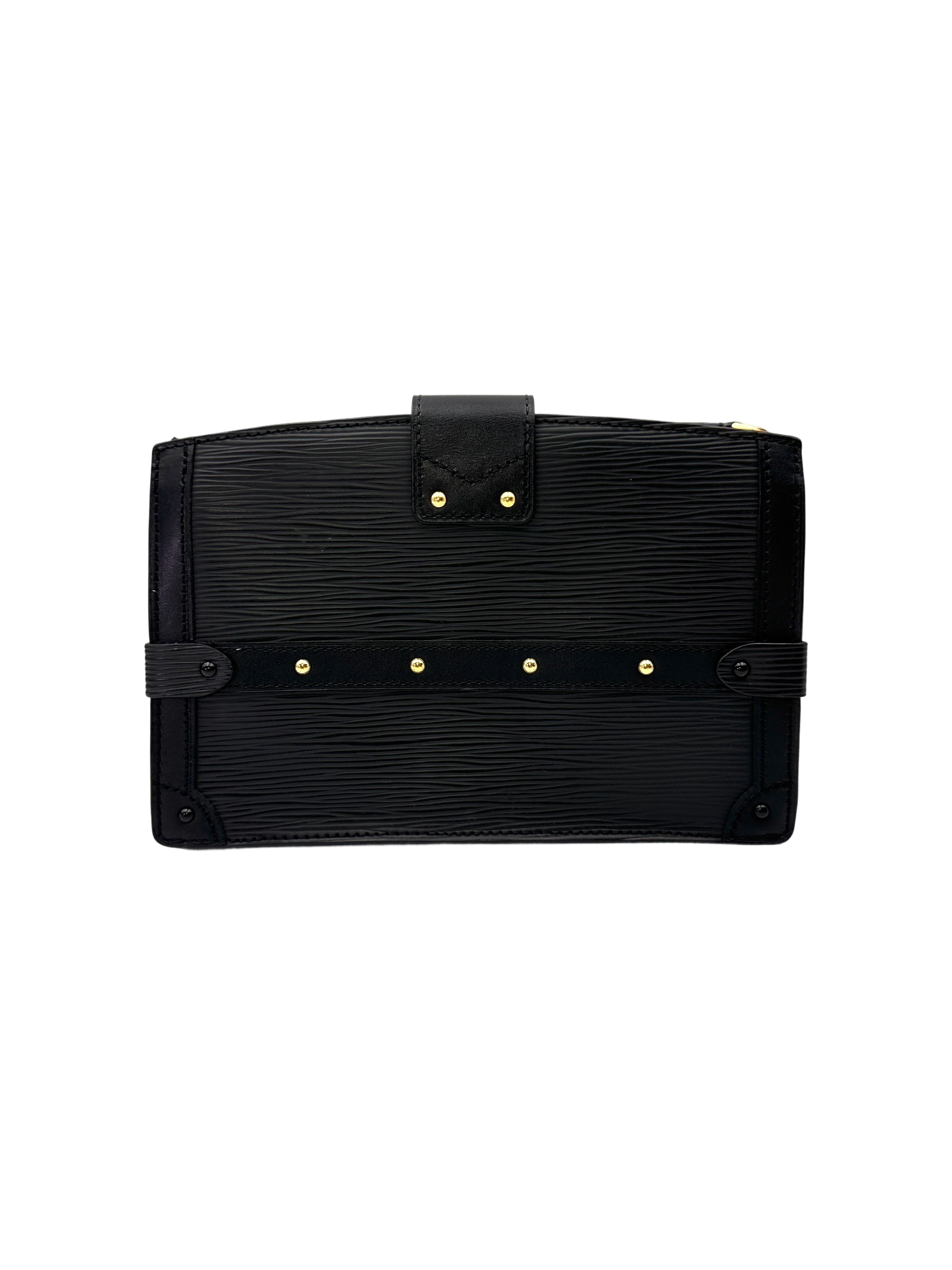 Louis Vuitton Trunk Clutch Black Epi Leather Bag LV2974