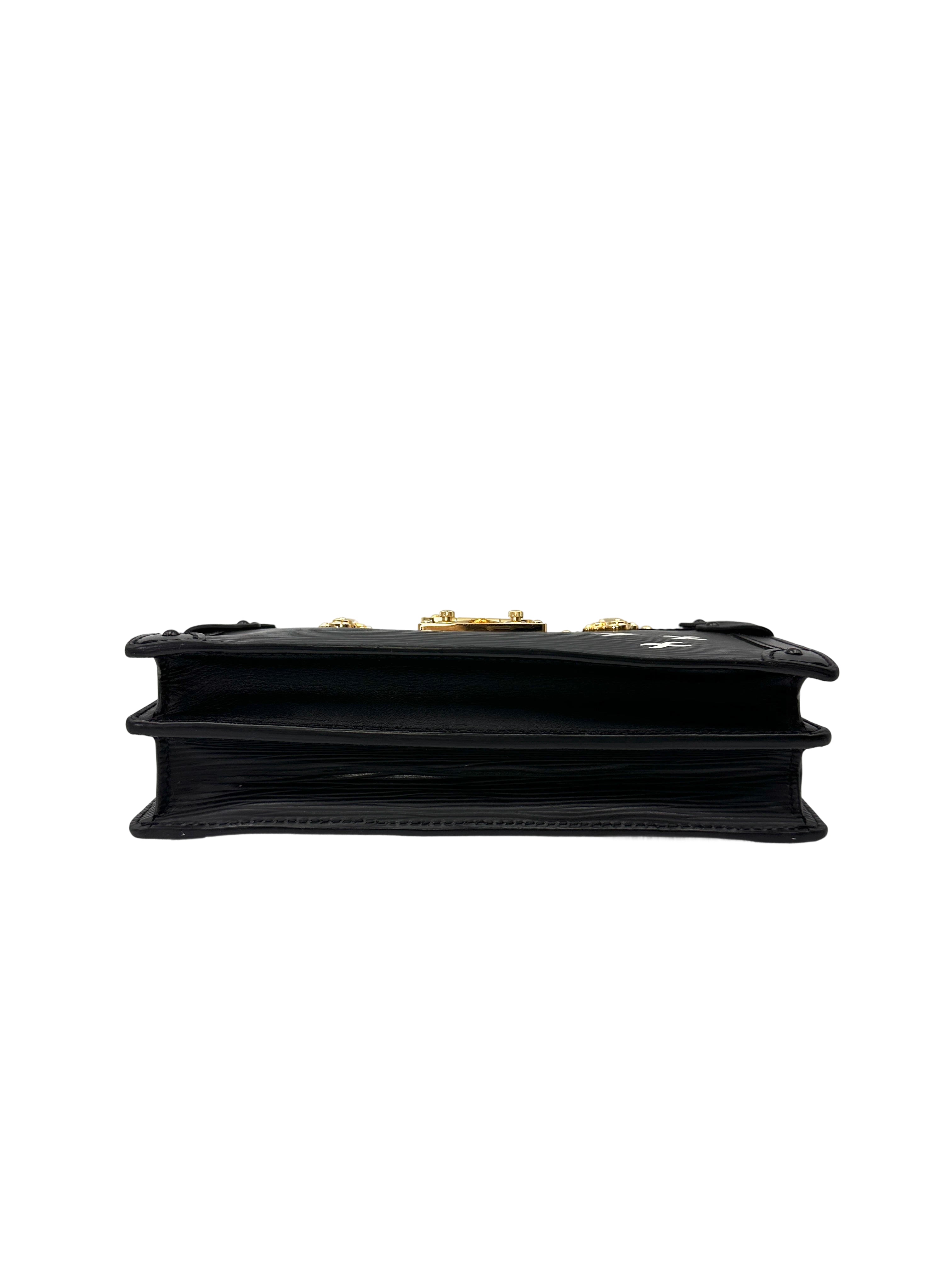 Louis Vuitton Trunk Clutch Black Epi Leather Bag LV2974