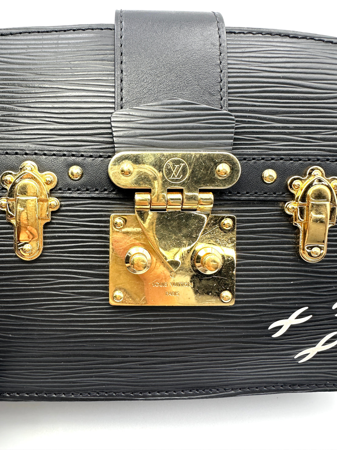Louis Vuitton Trunk Clutch Black Epi Leather Bag LV2974