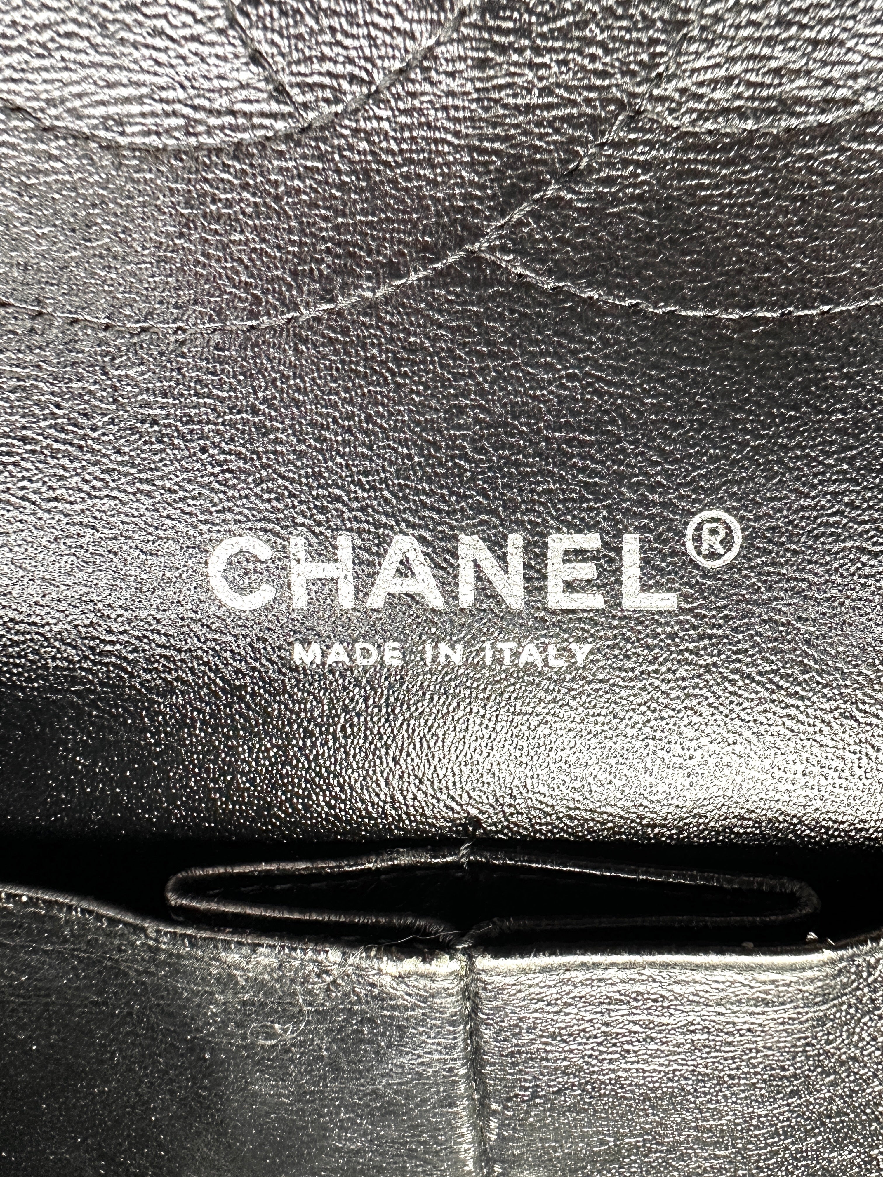 Chanel Classic Flap Black Quilted Patent Leather Jumbo Shoulder Bag(14***16) CC2124