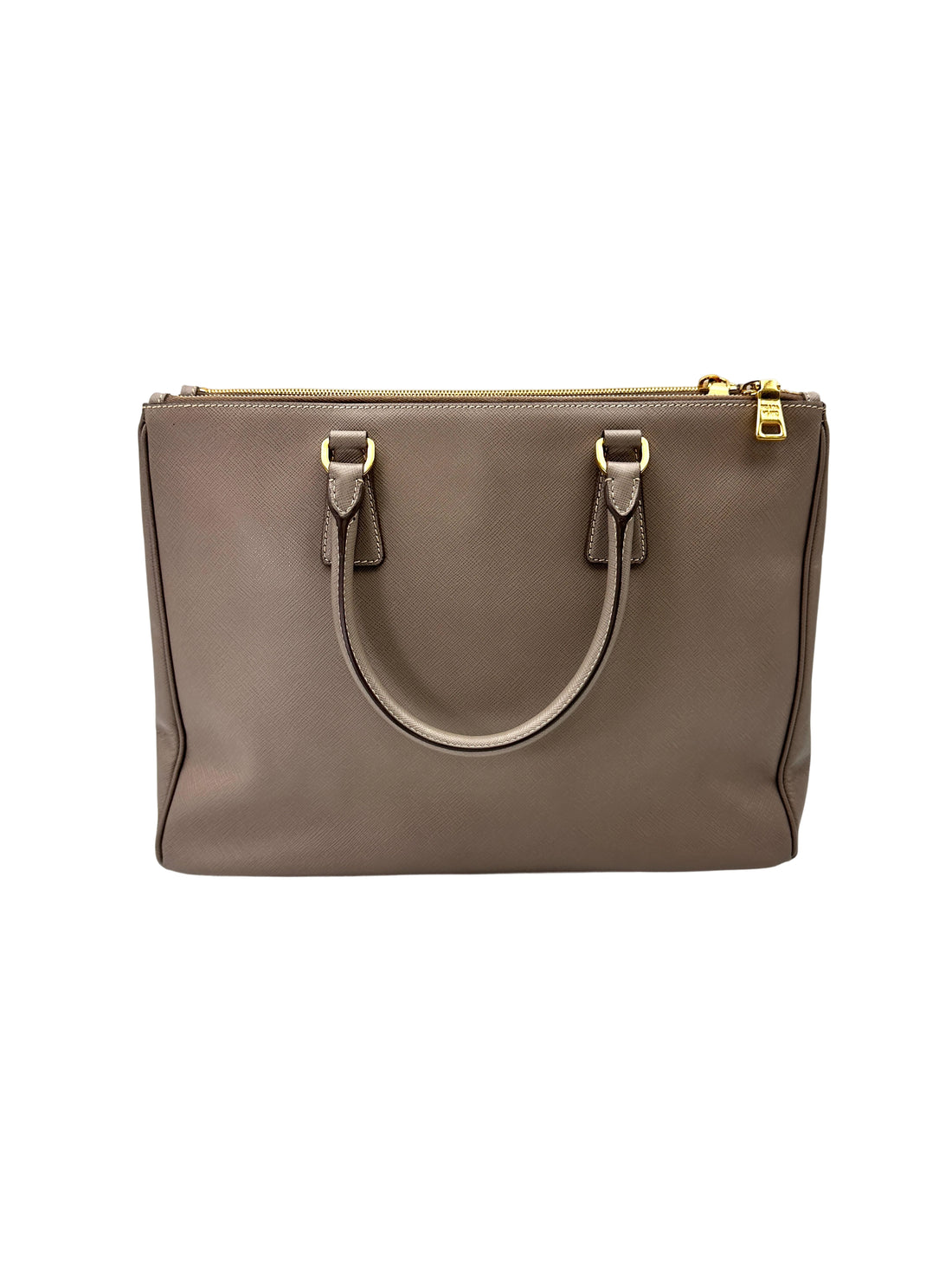 Prada Galleria Grey Saffiano Leather Handle Bag PR449