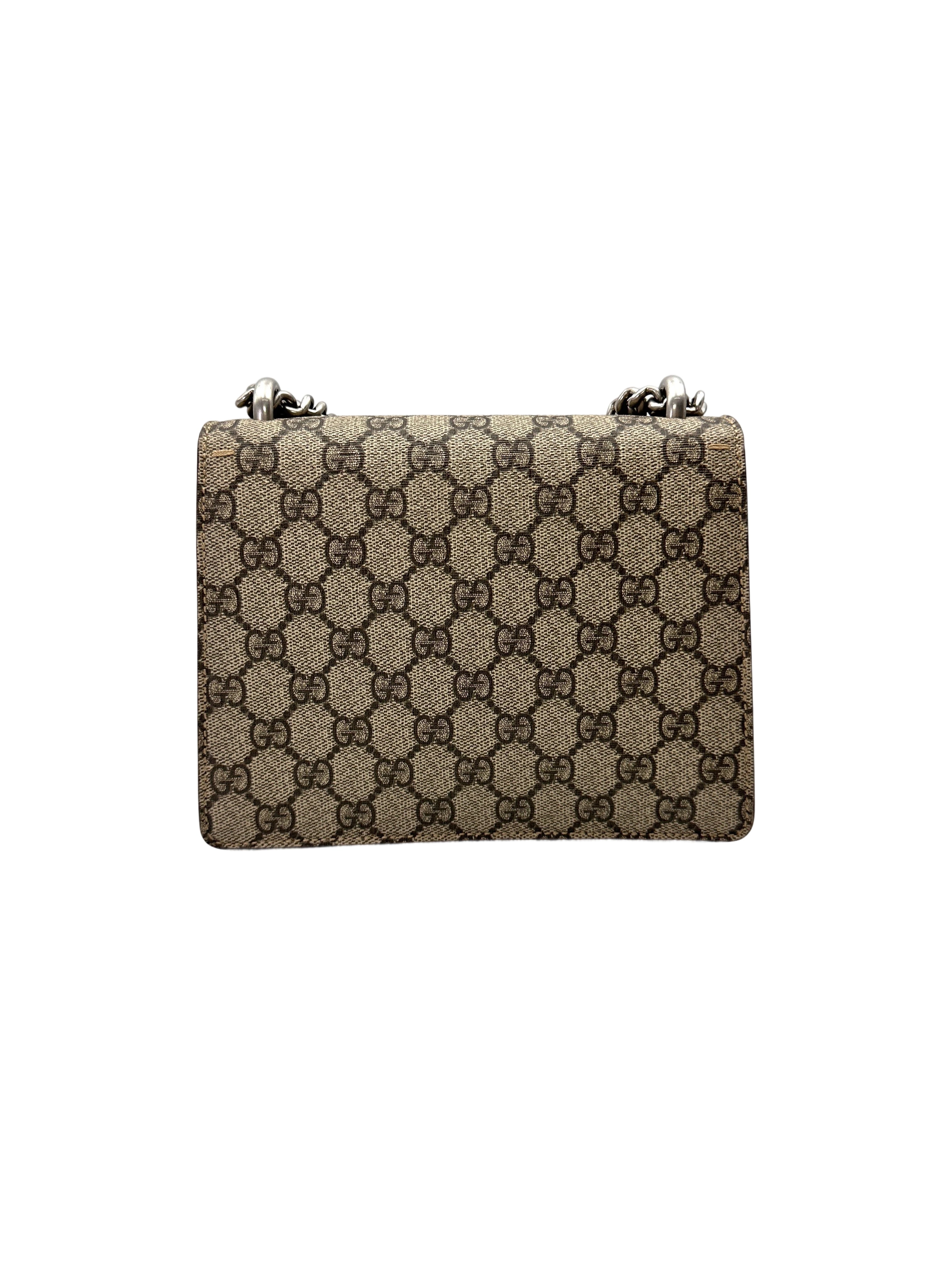 Gucci Dionysus GG Supreme Canvas Small Size Shoulder Bag With Red Trim GG1272