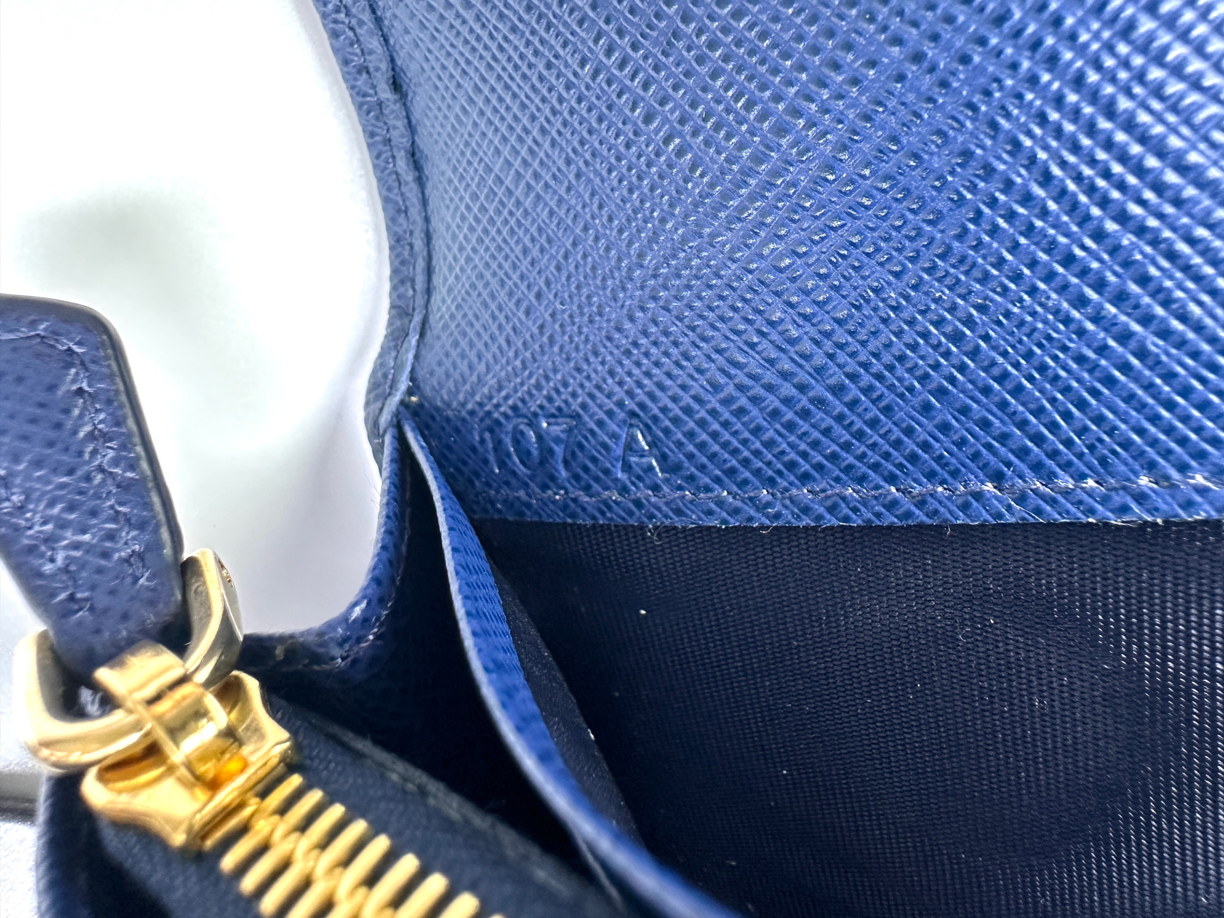 Prada Navy Saffiano Long Wallet PR455