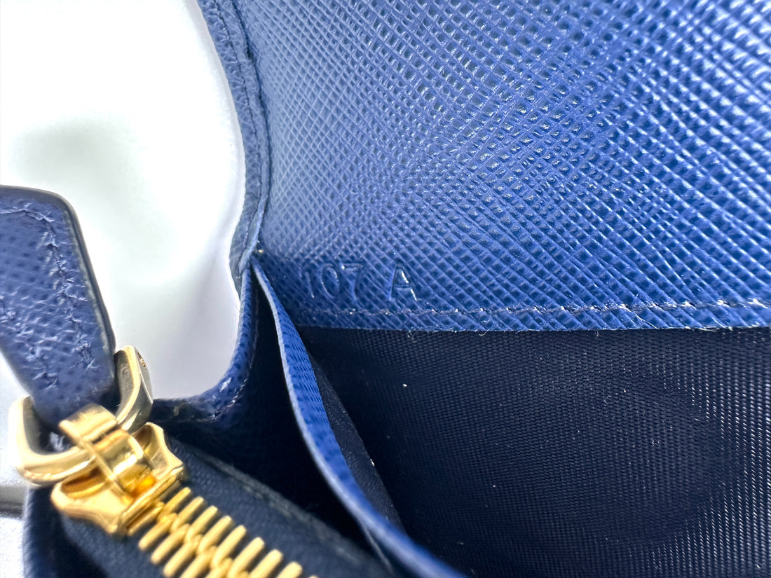 Prada Navy Saffiano Long Wallet PR455
