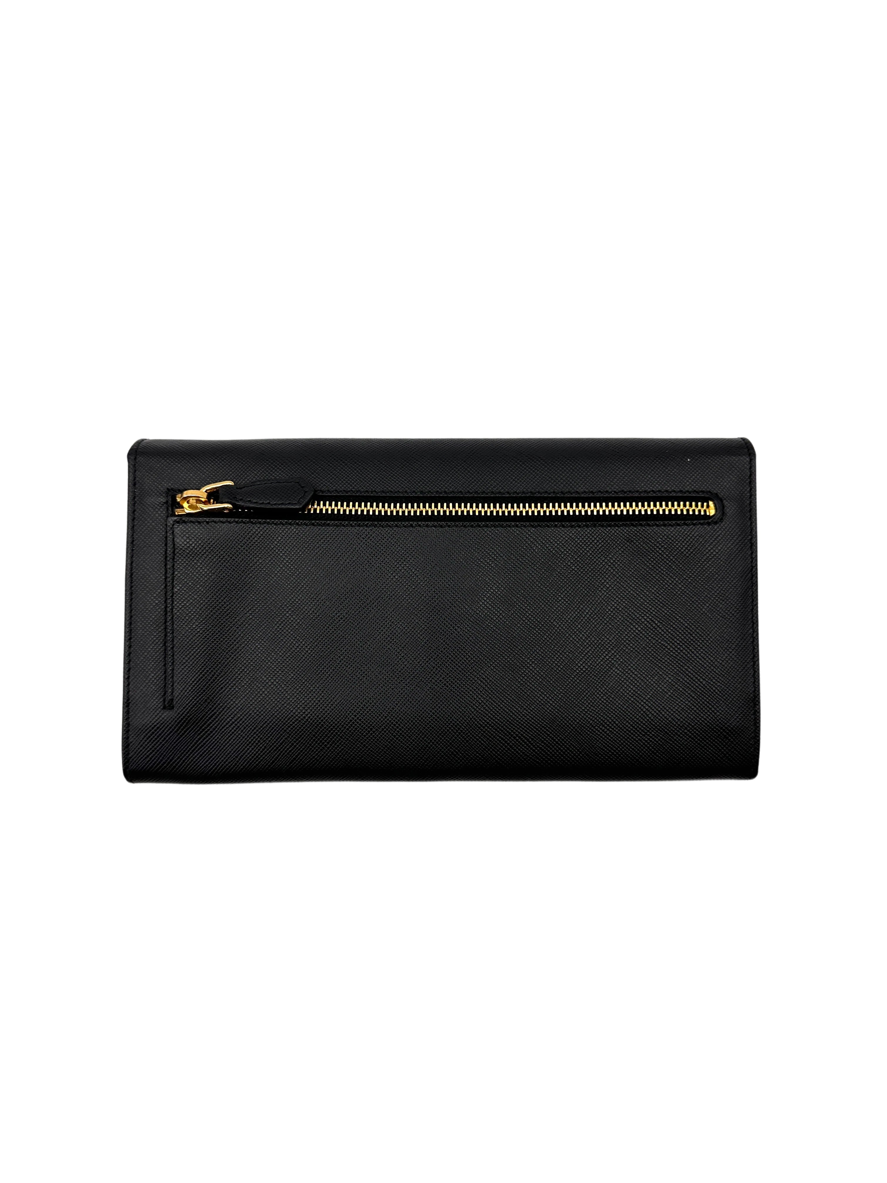Prada Black Saffiano Long Wallet PR454