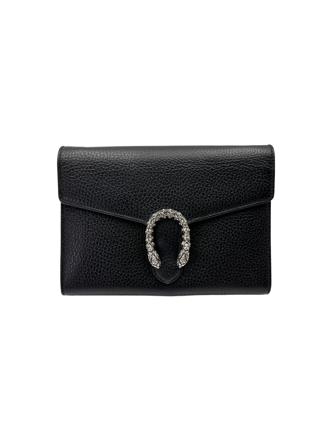 Gucci Dionysus Black Leather Wallet On Chain GG1274