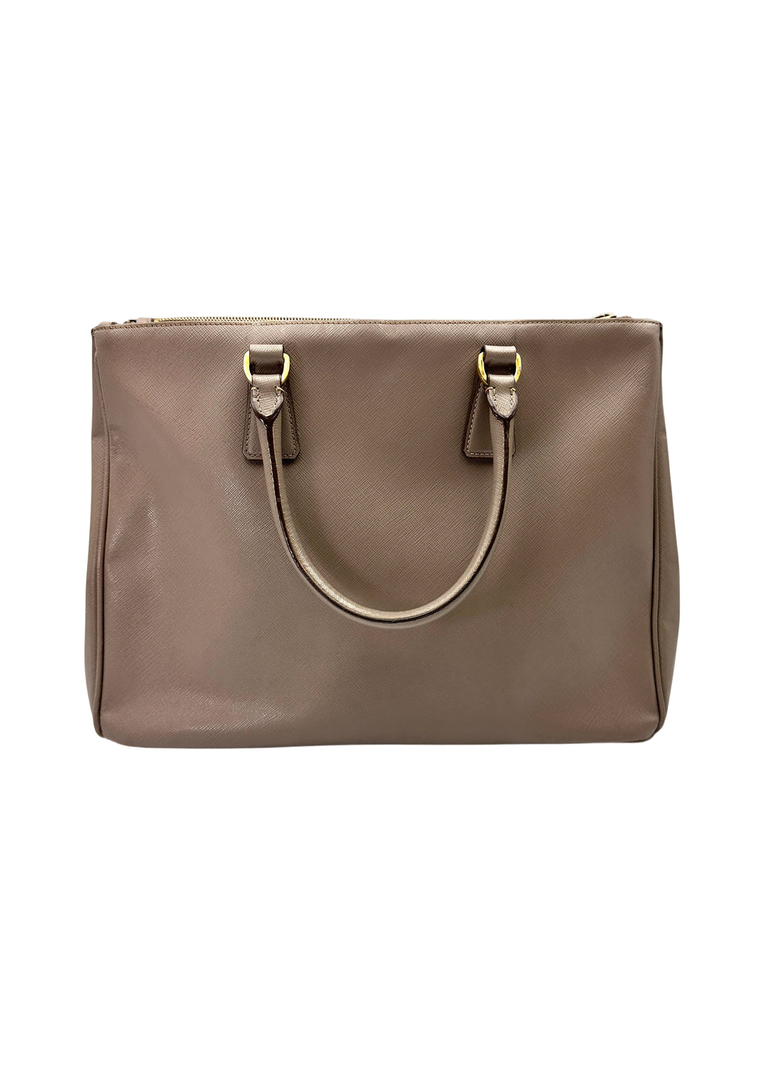 Prada Galleria Grey Saffiano Leather Handle Bag PR450