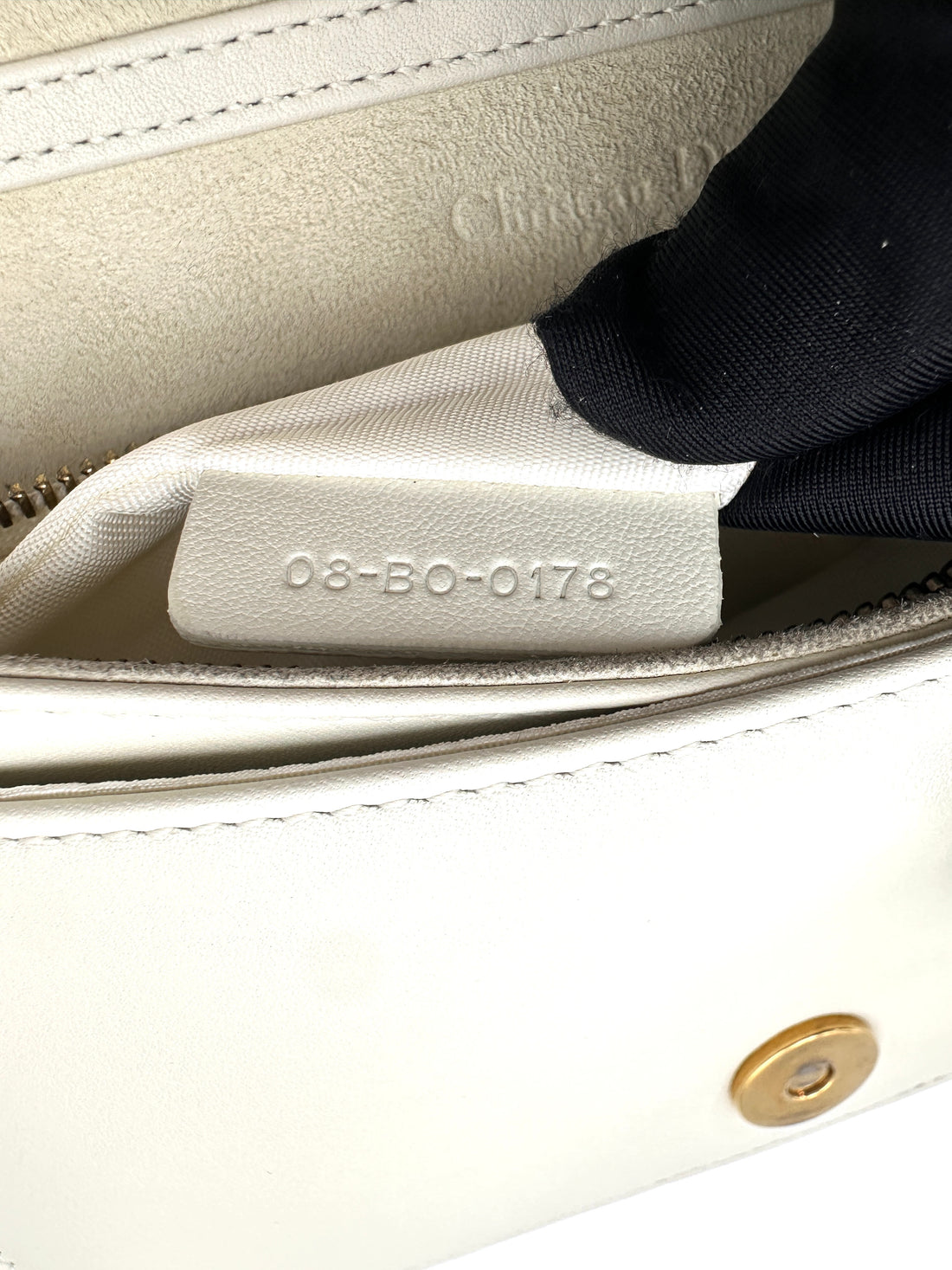 Christian Dior Diorama White Leather Wallet On Chain DR788